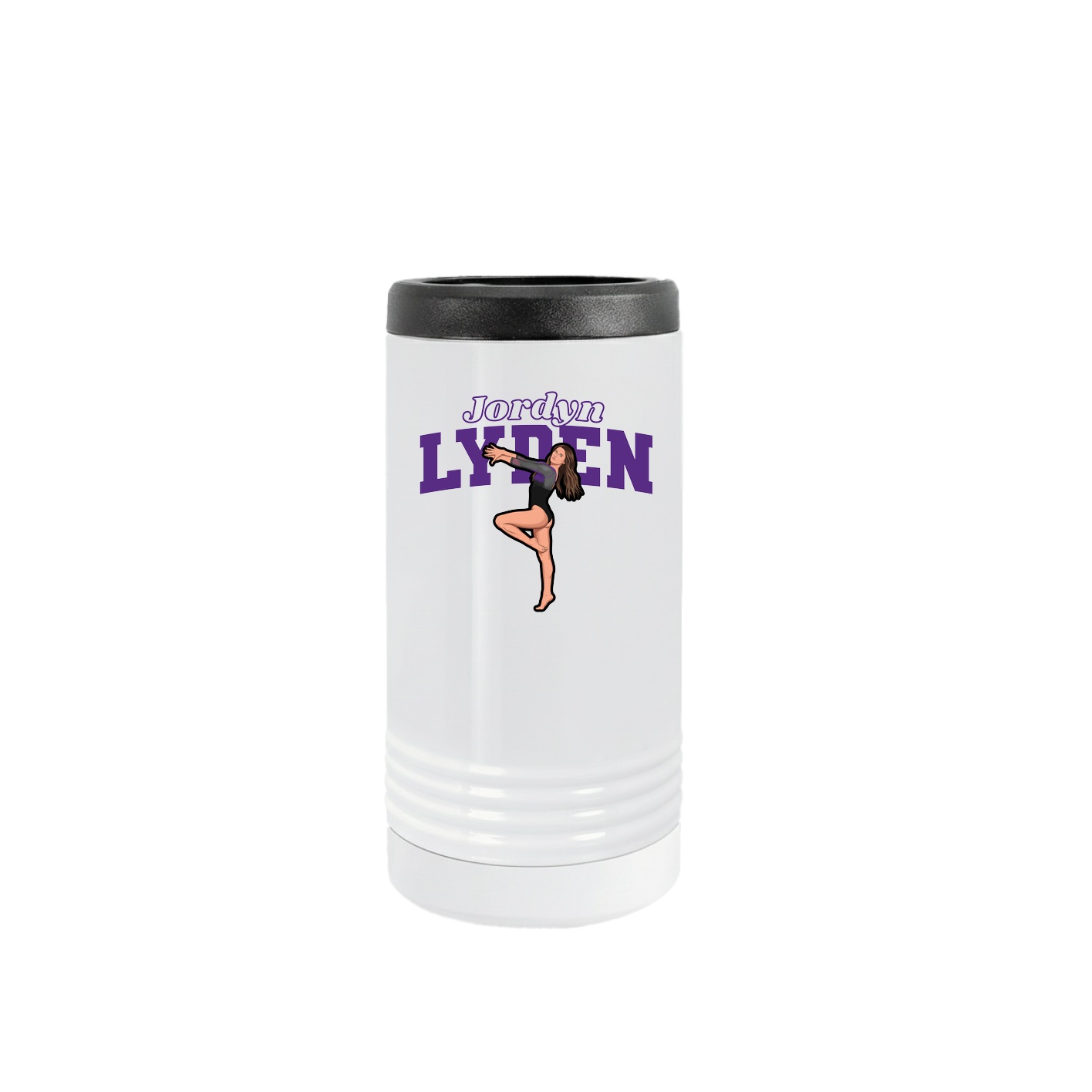 Slim Beverage Holder — Name Arch in White