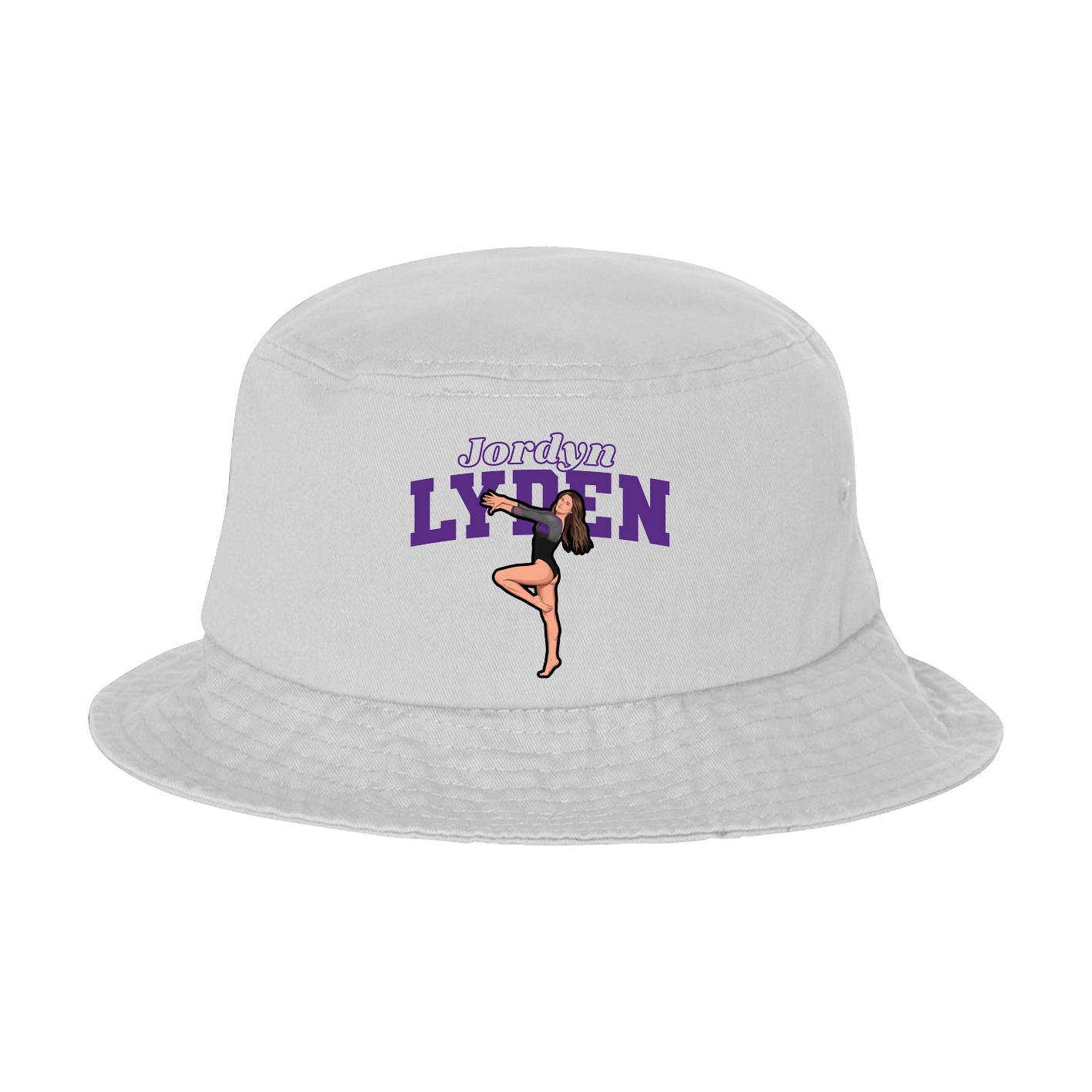 Bucket Cap — Name Arch in White