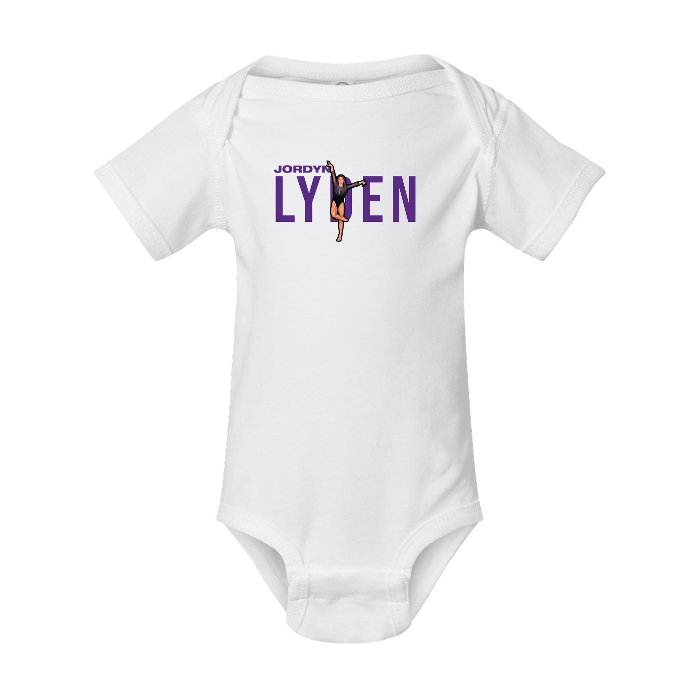 Baby Onesie — Player Name in White