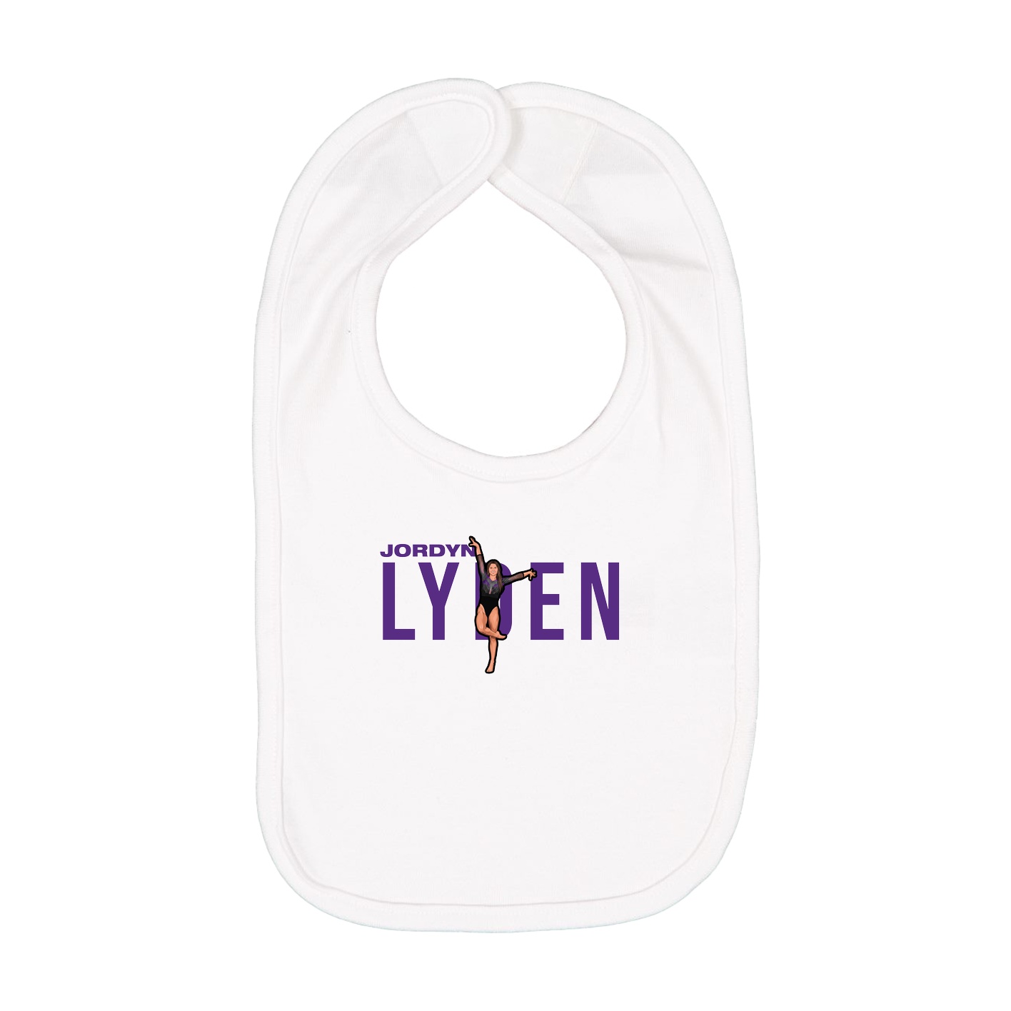 Infant Bib — Player Name in White