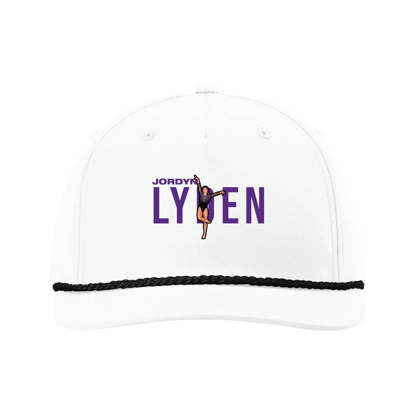 Five-Panel Classic Rope Cap — Player Name in White