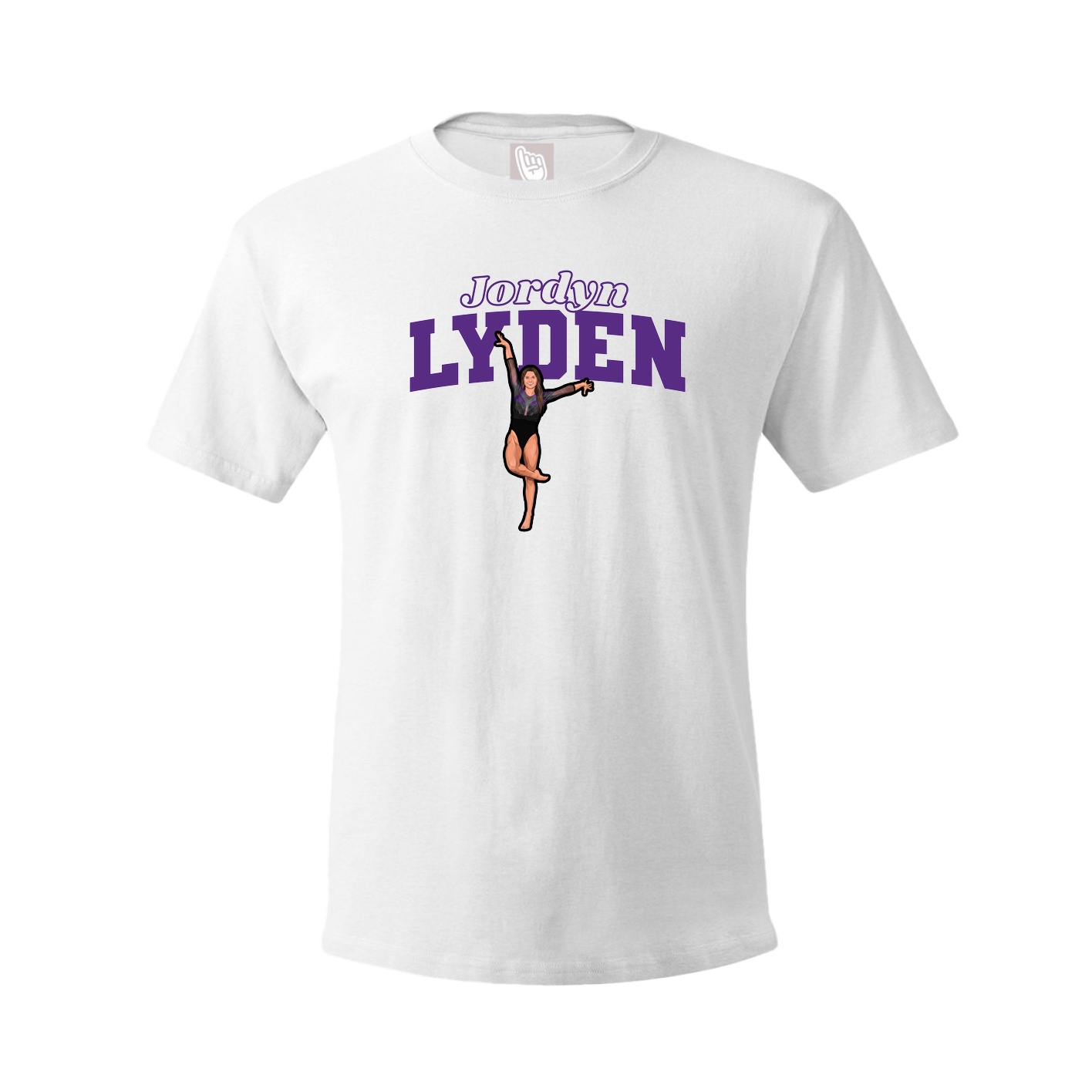 Youth Tee — Name Arch in White