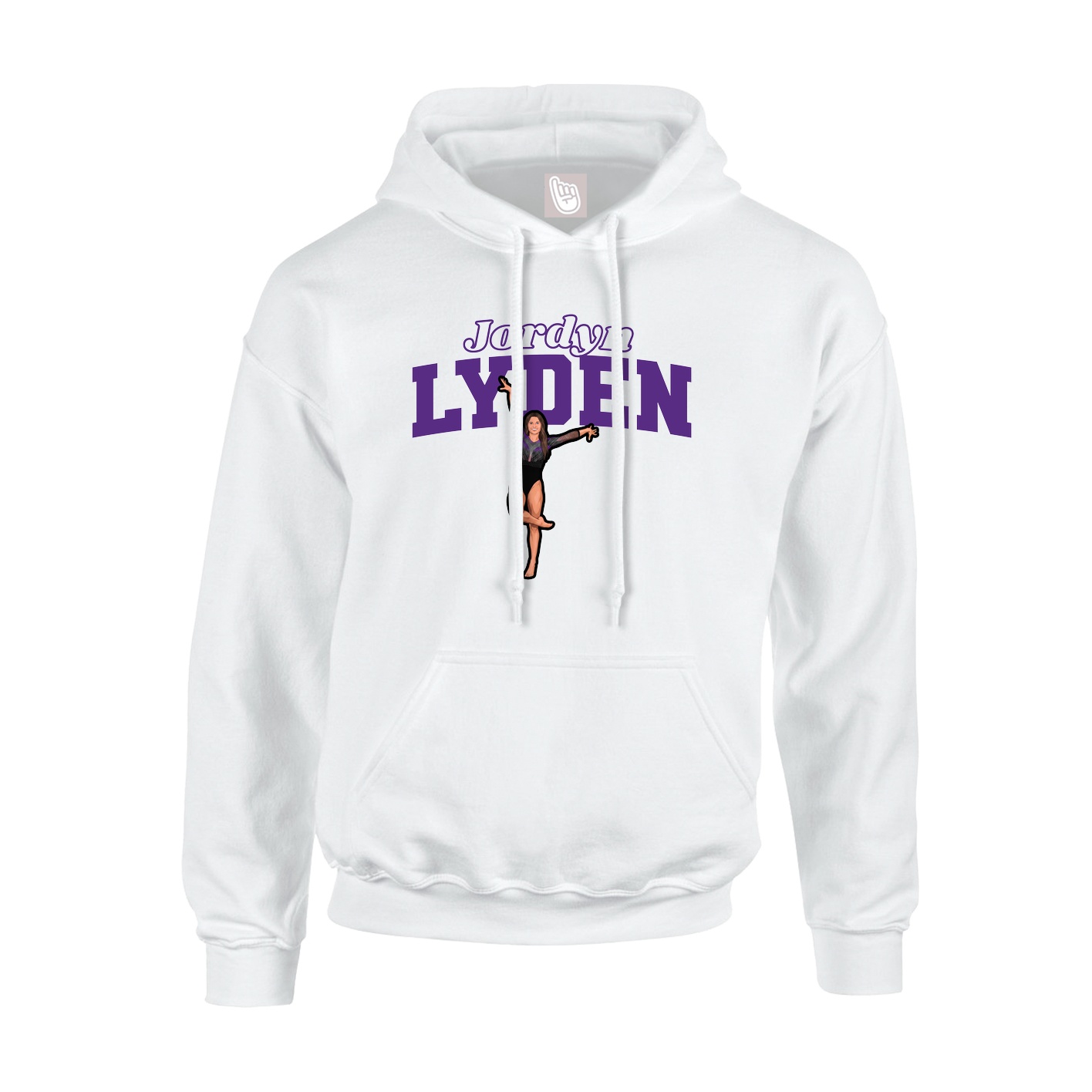 Hoodie — Name Arch in White