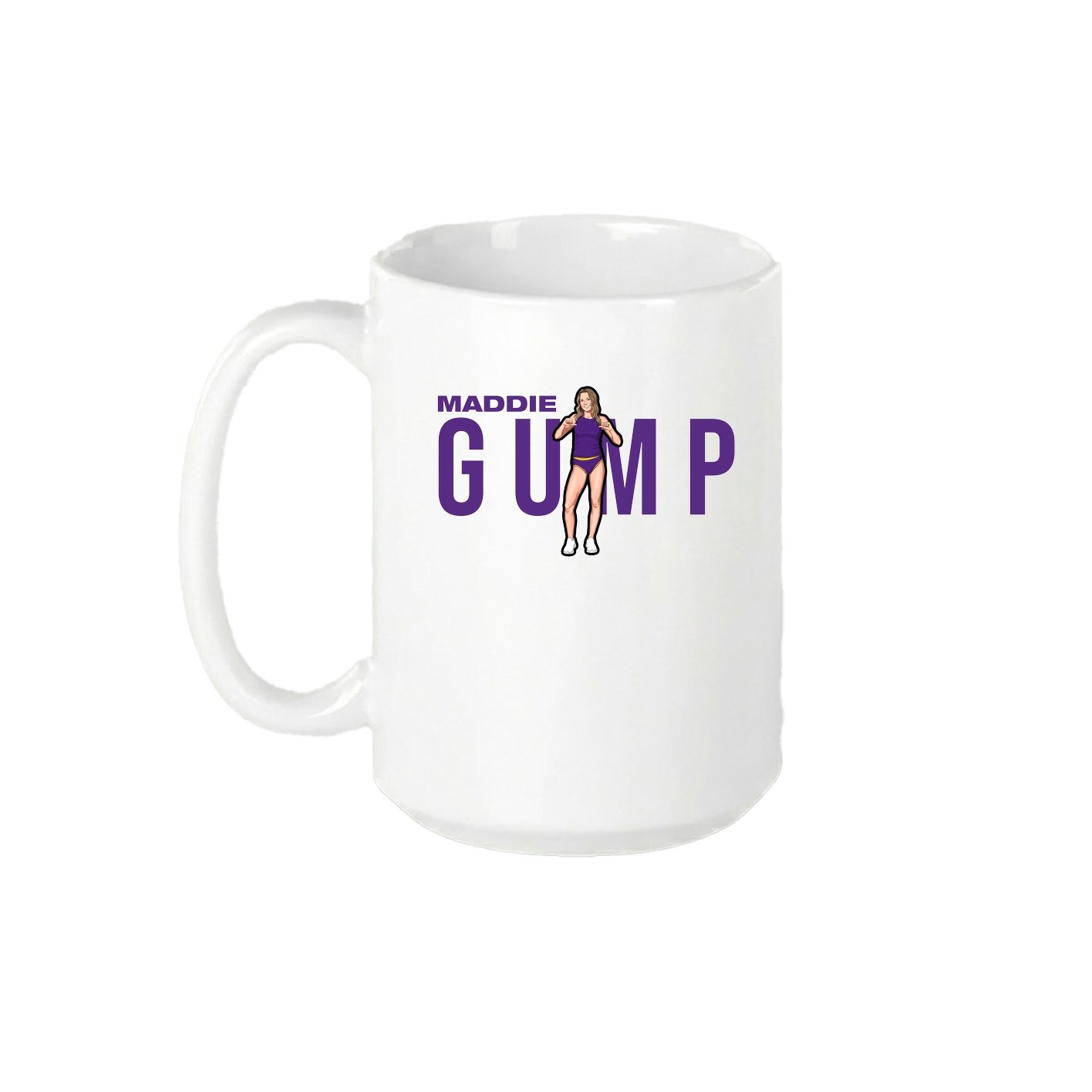 15oz Coffee Mug — Player Name in White