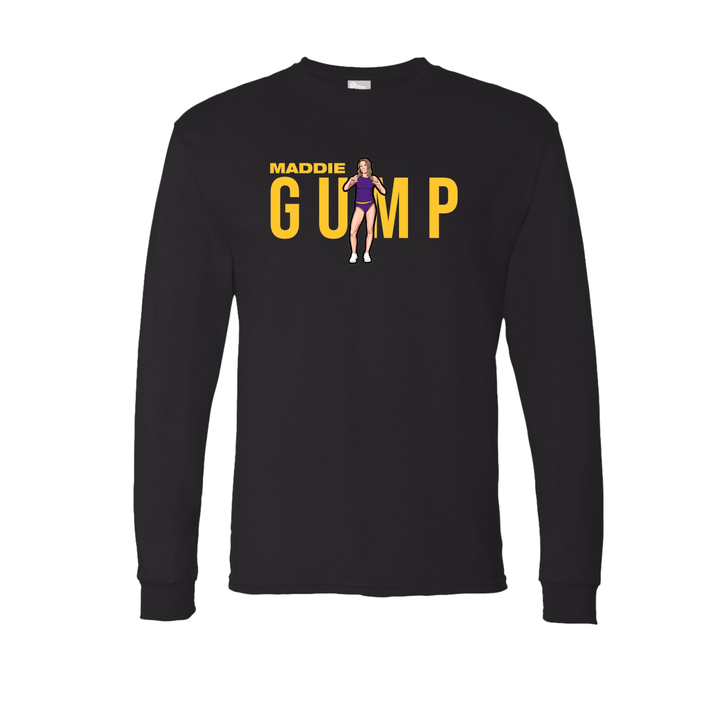 Long Sleeve Tee — Player Name in Black