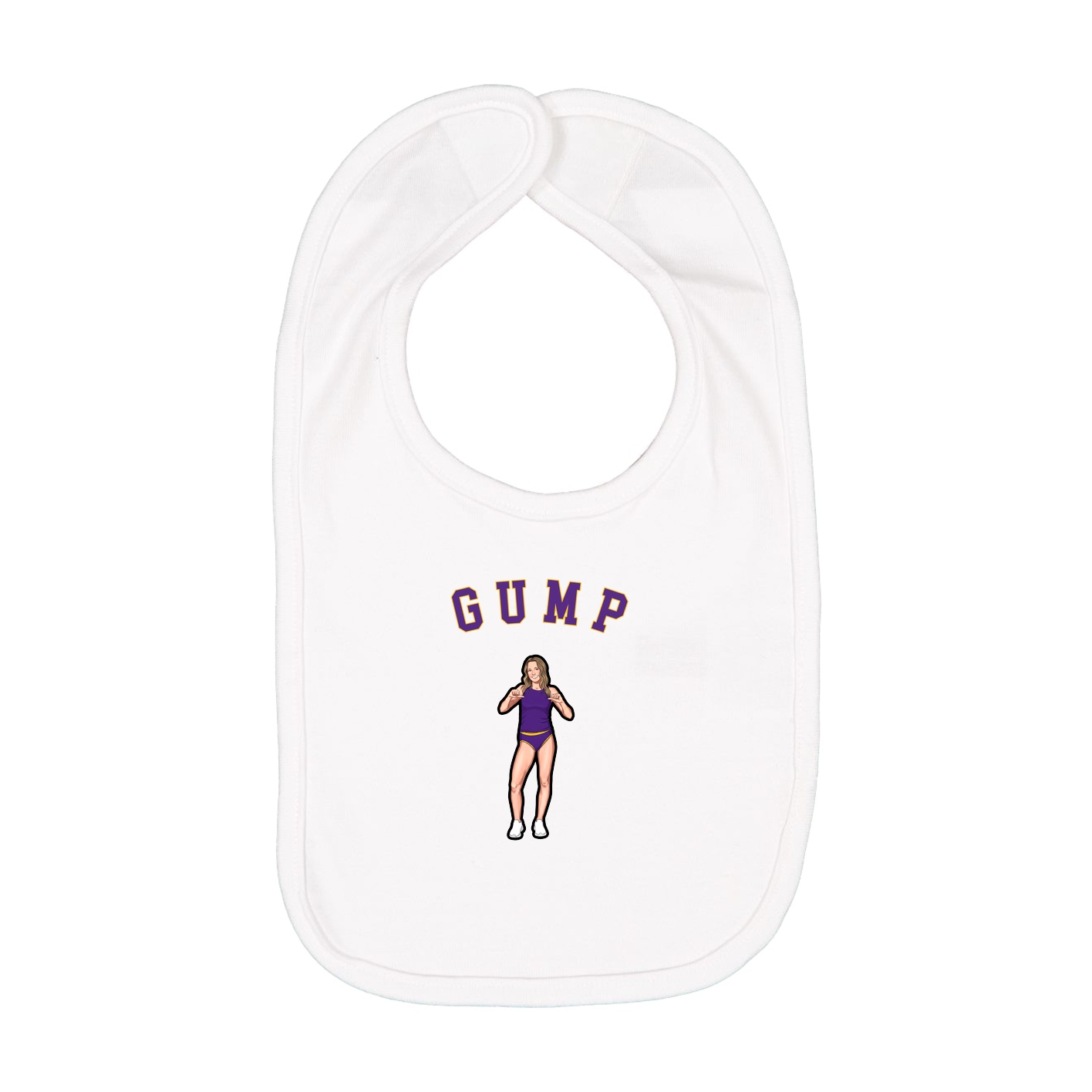Infant Bib — Shirsey Arch in White