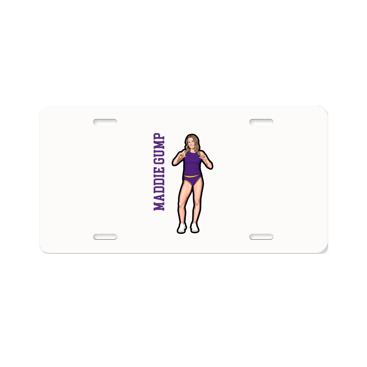 License Plate — Name Vertical in Classic