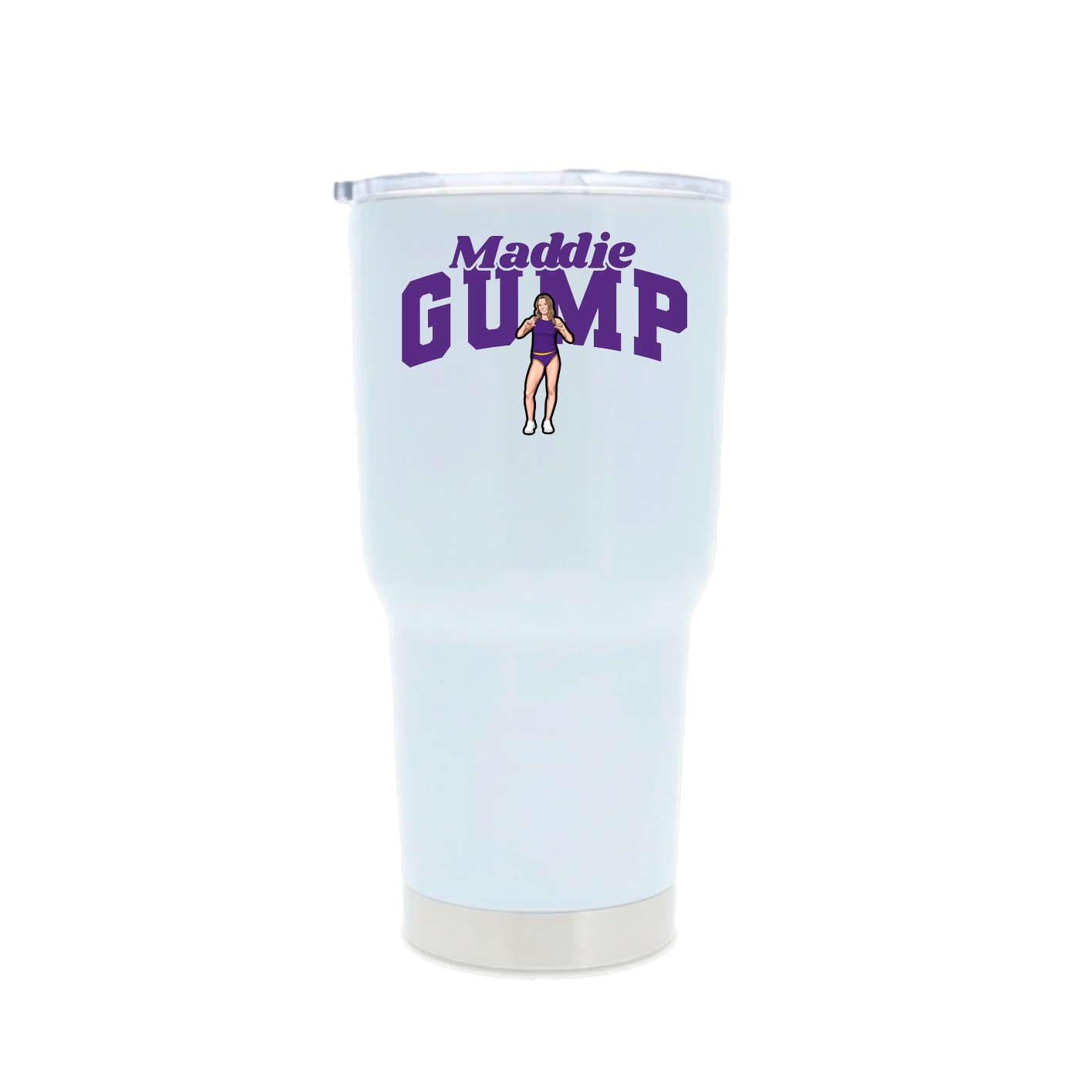 30oz Stainless Steel Tumbler — Signature Arch in White