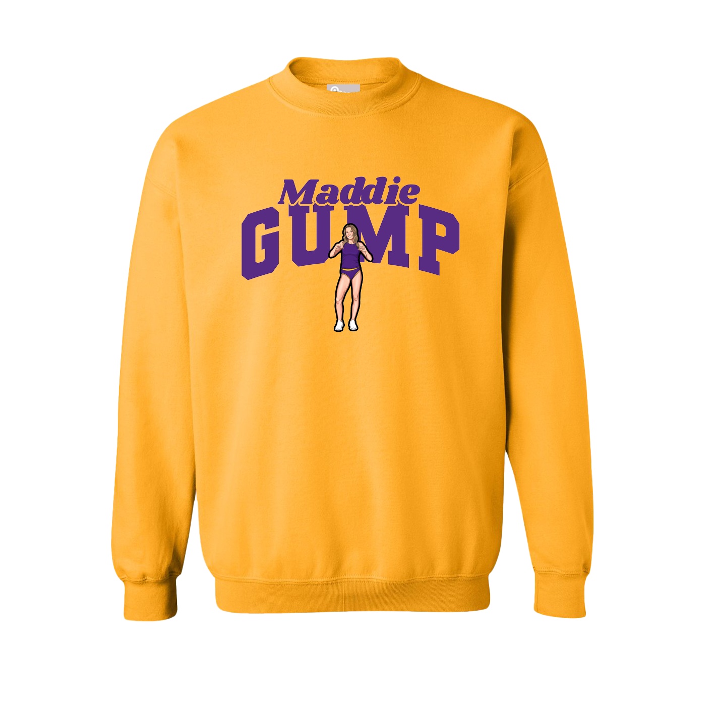 Fleece Crew — Signature Arch in Gold