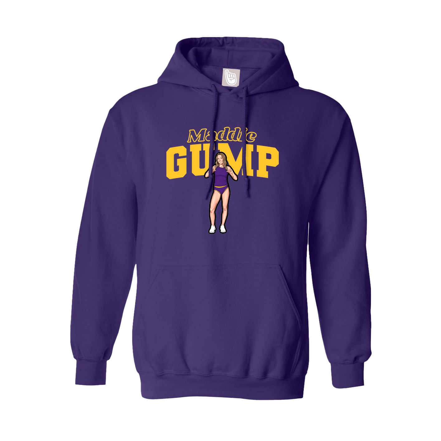 Hoodie — Name Arch in Purple