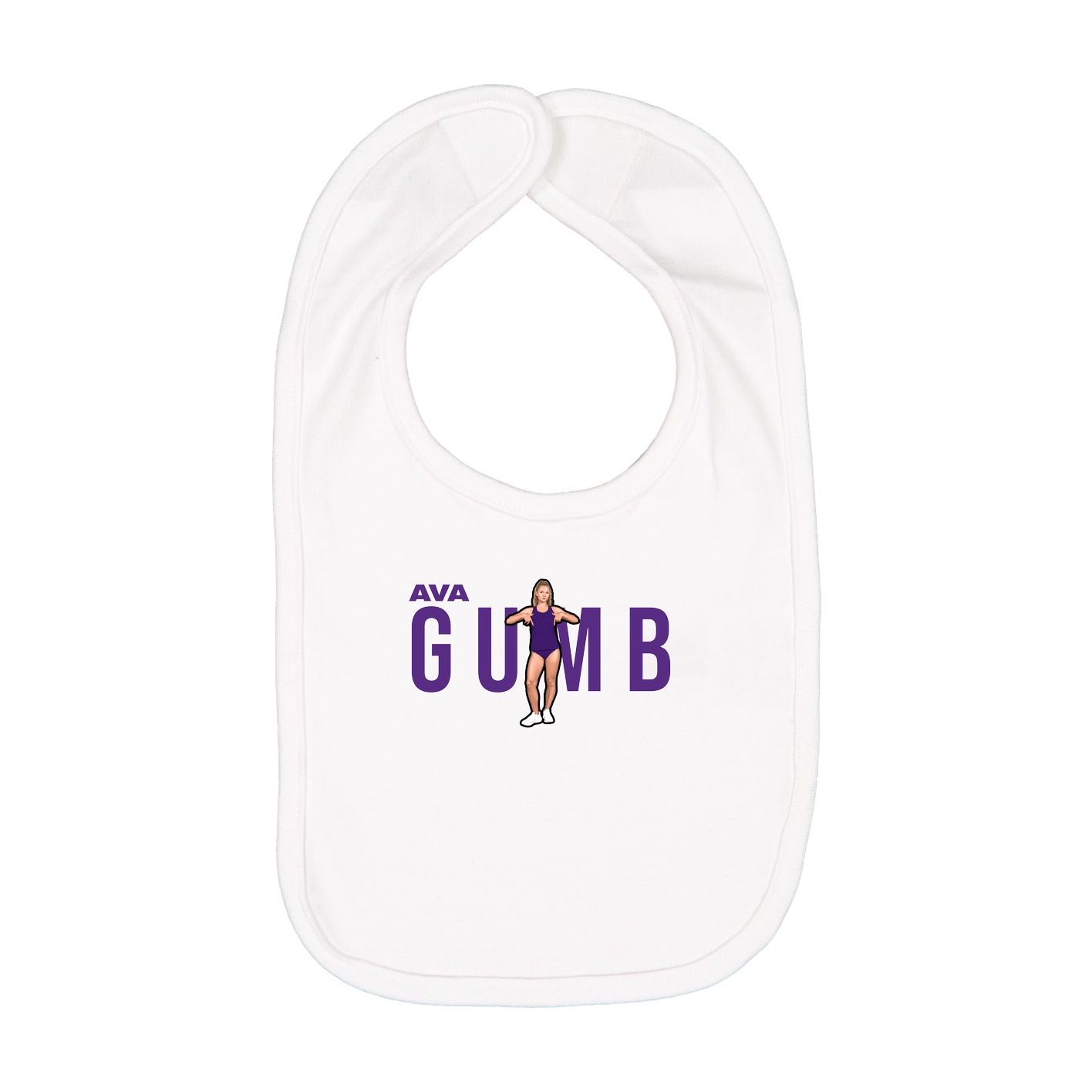 Infant Bib — Player Name in White