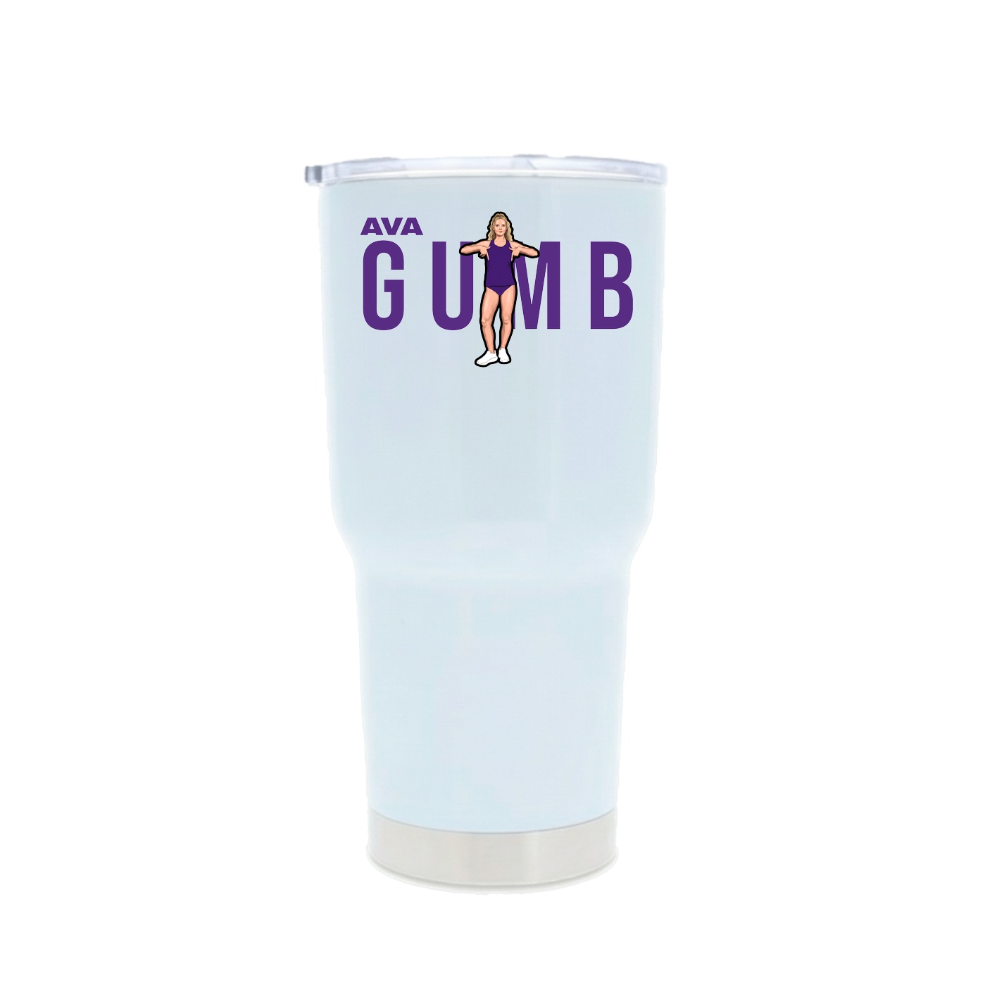 30oz Stainless Steel Tumbler — Player Name in White