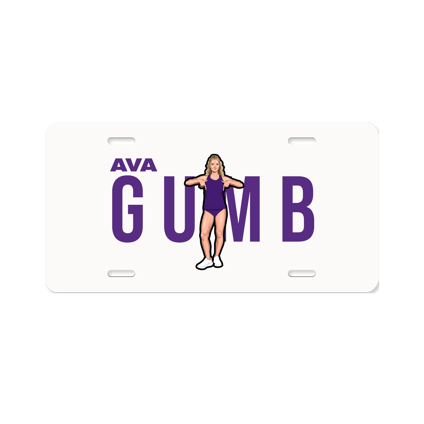 License Plate — Player Name in Classic
