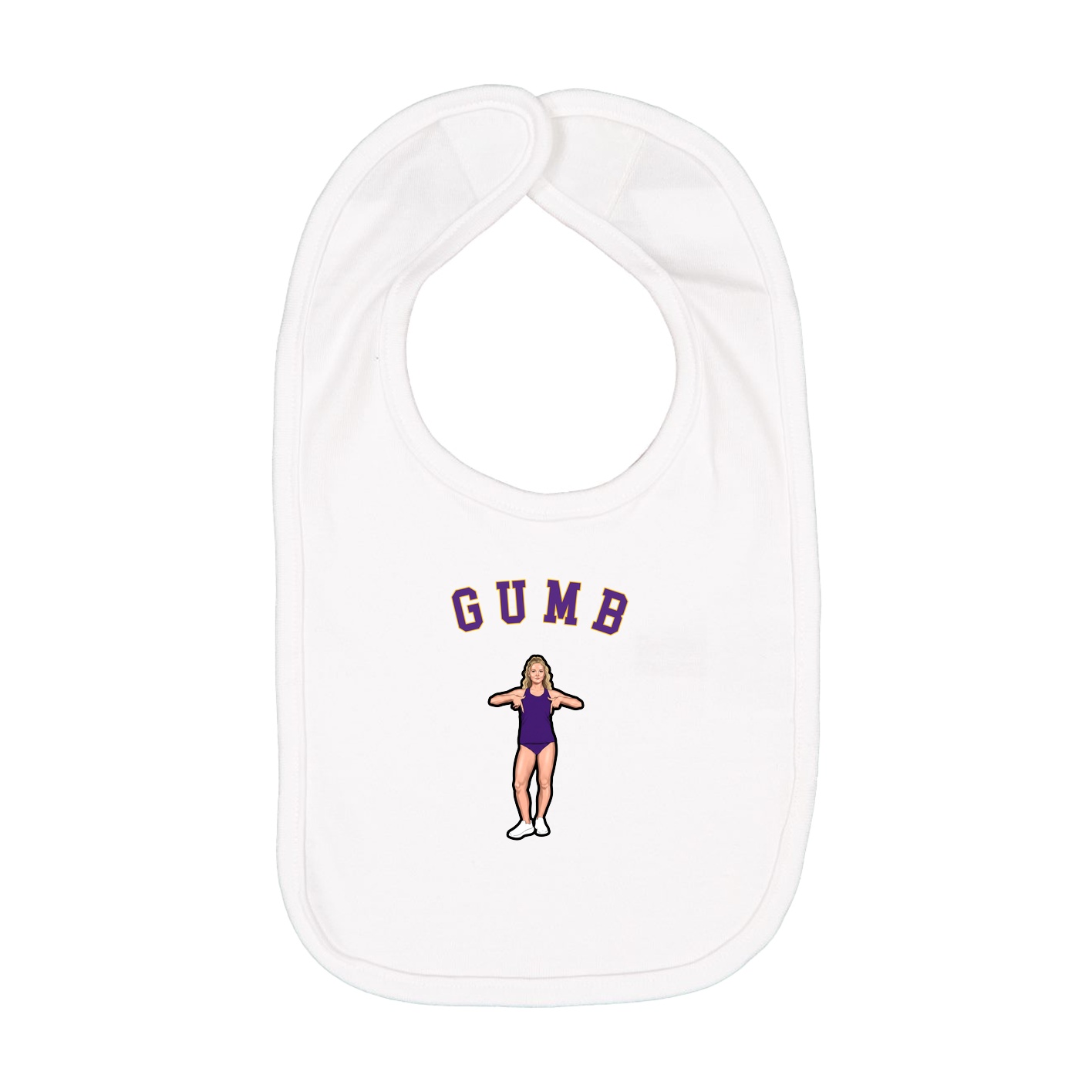 Infant Bib — Shirsey Arch in White