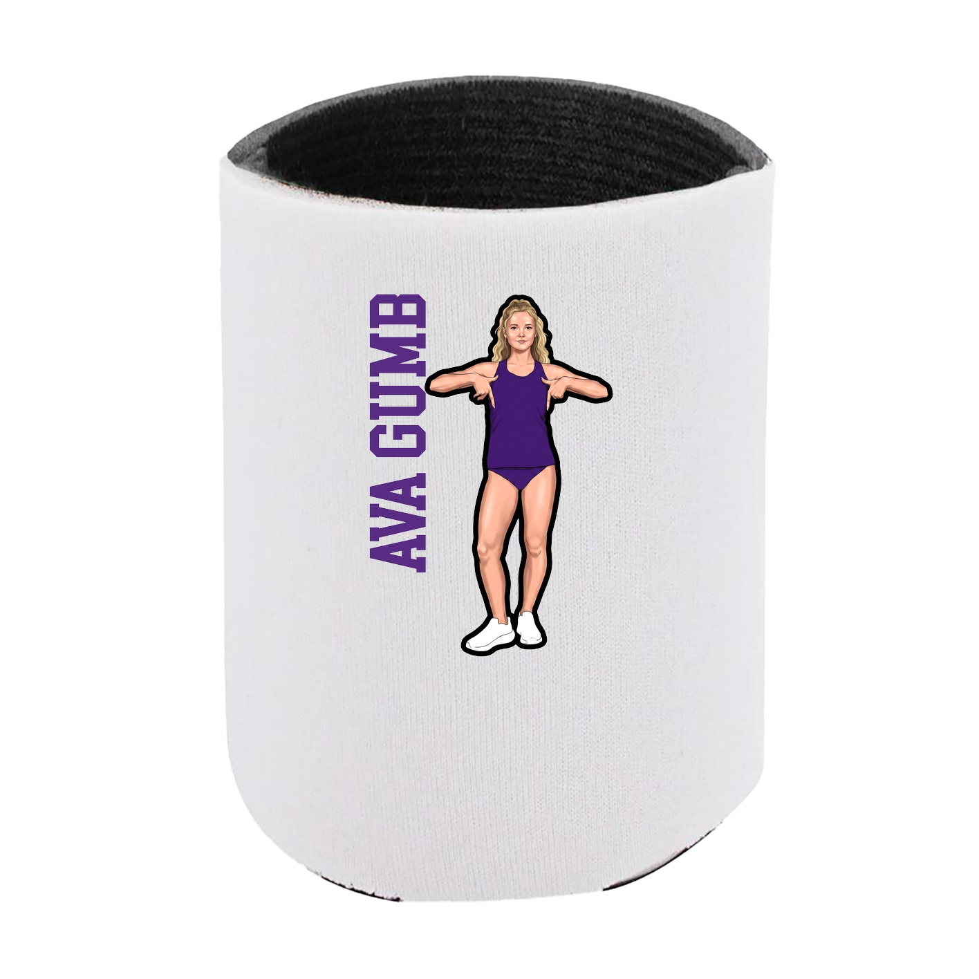 Can Holder — Name Vertical in White