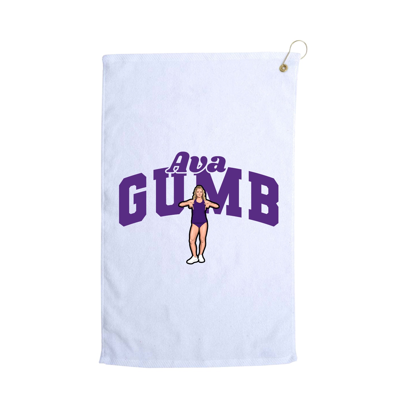 Golf Towel — Signature Arch in White