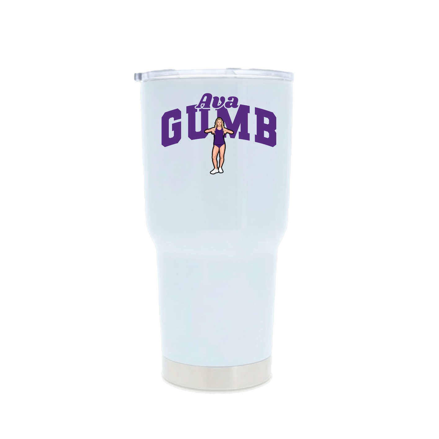 30oz Stainless Steel Tumbler — Signature Arch in White