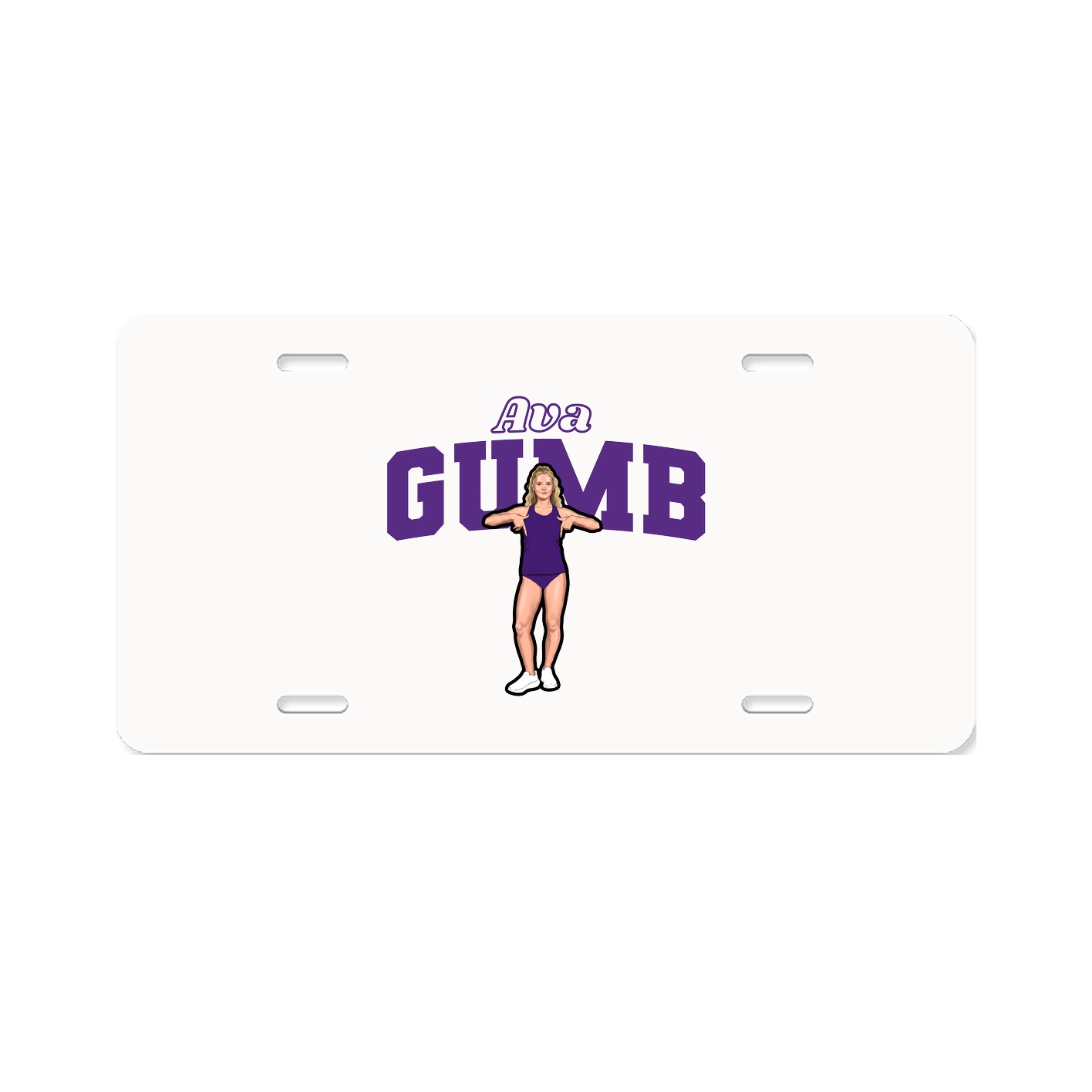 License Plate — Name Arch in Classic