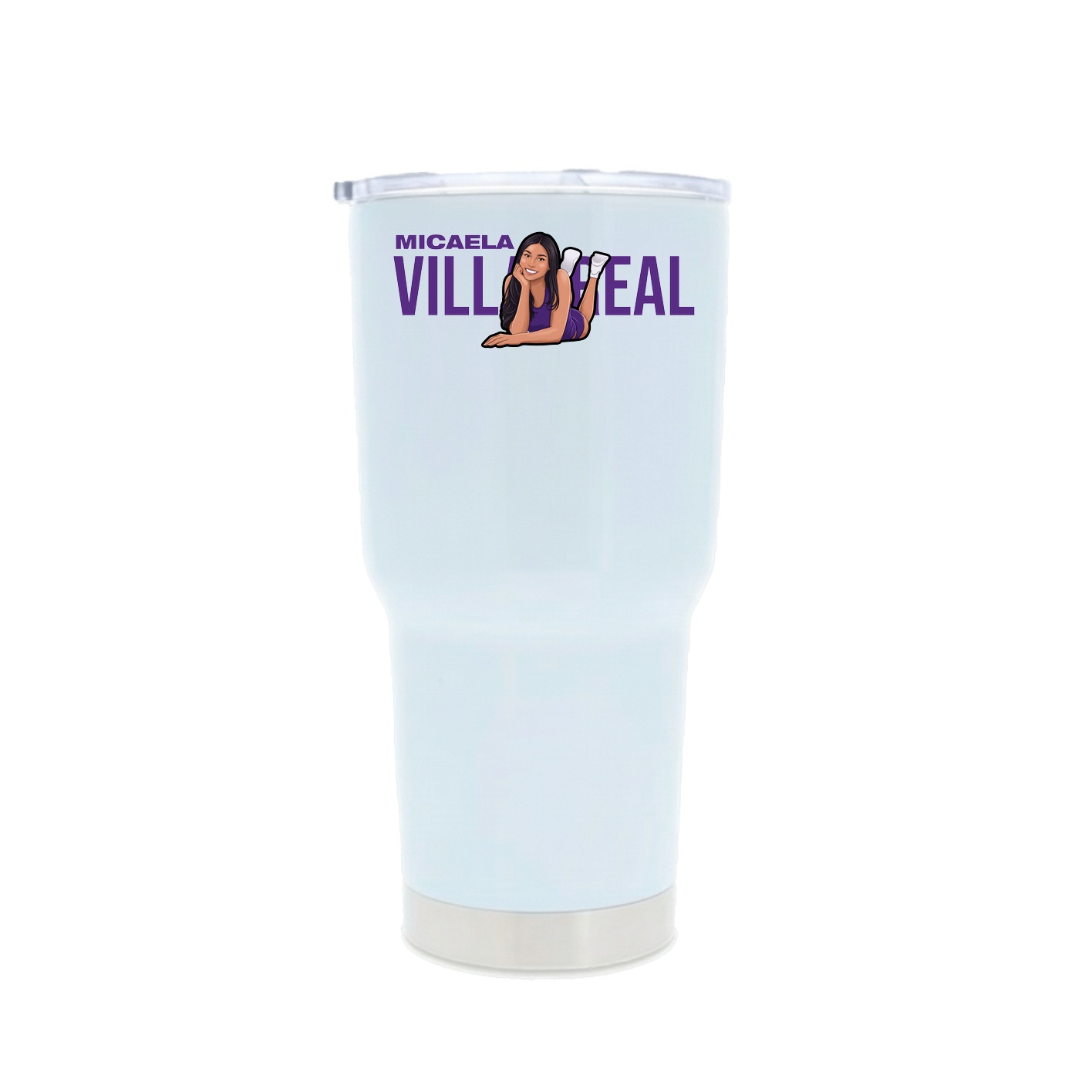 30oz Stainless Steel Tumbler — Player Name in White