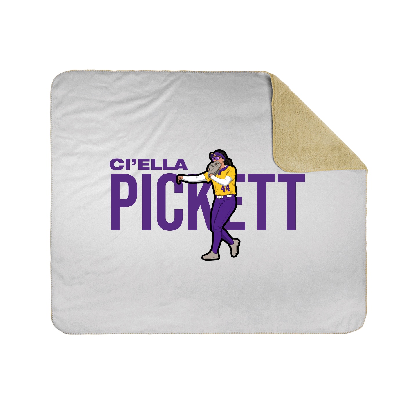 Throw Blanket — Player Name in White