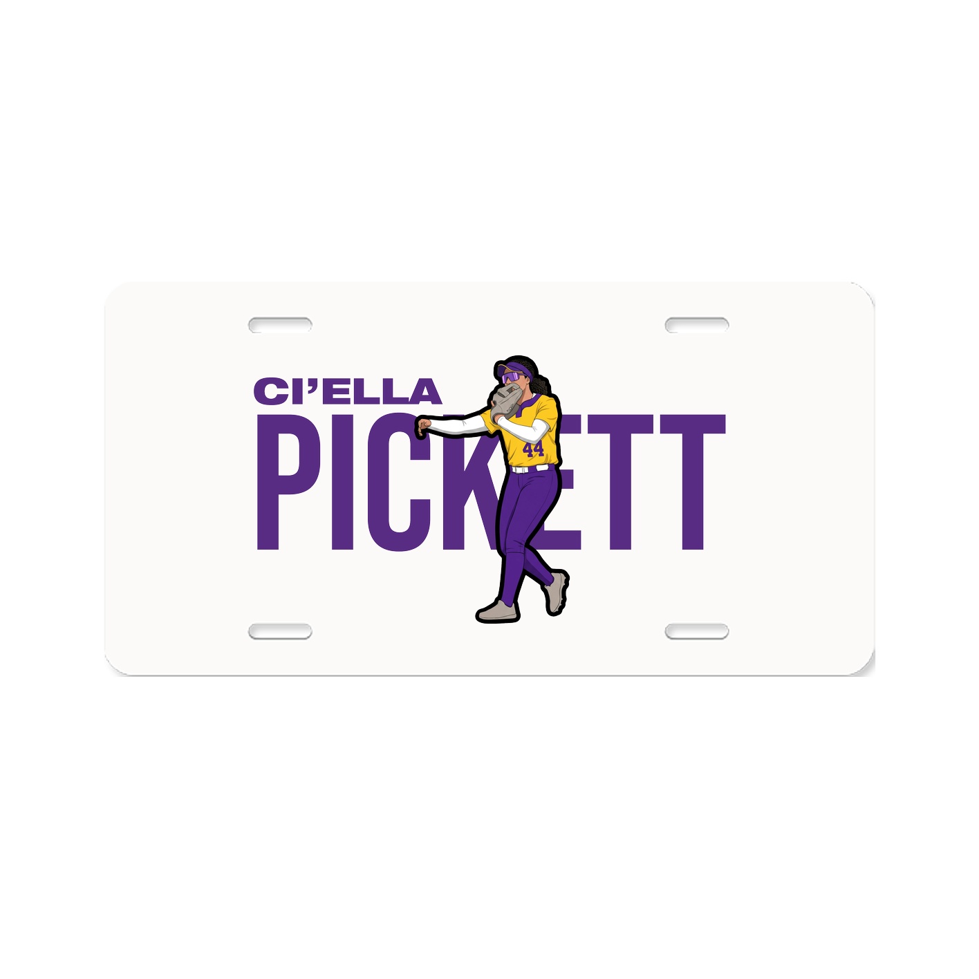 License Plate — Player Name in Classic