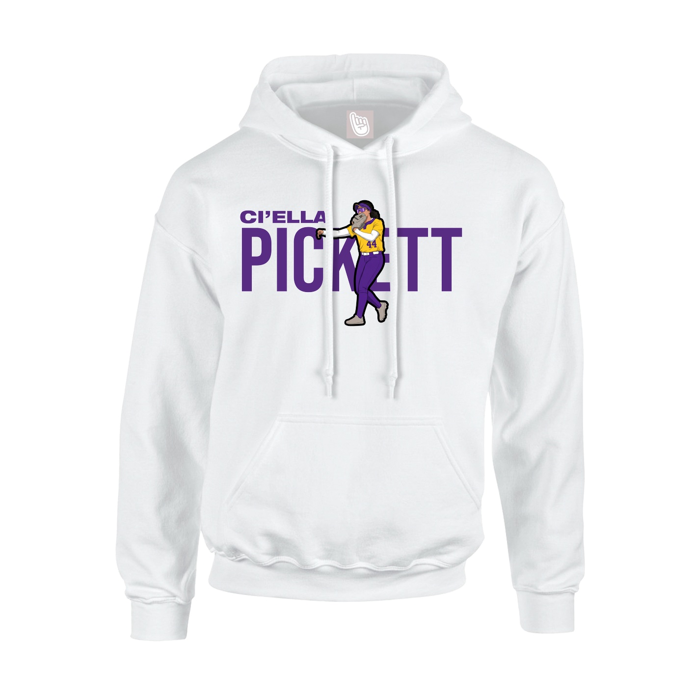Youth Hoodie — Player Name in White