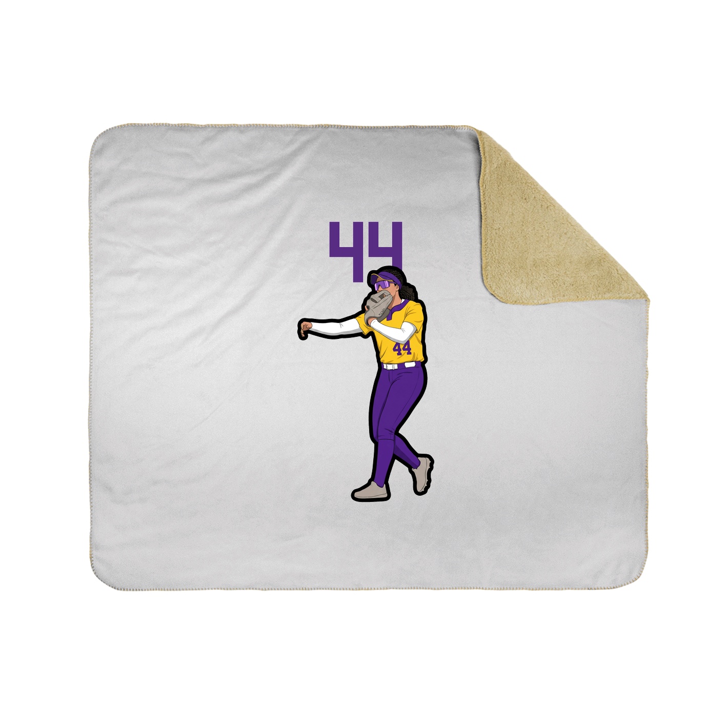 Throw Blanket — Number Top in White