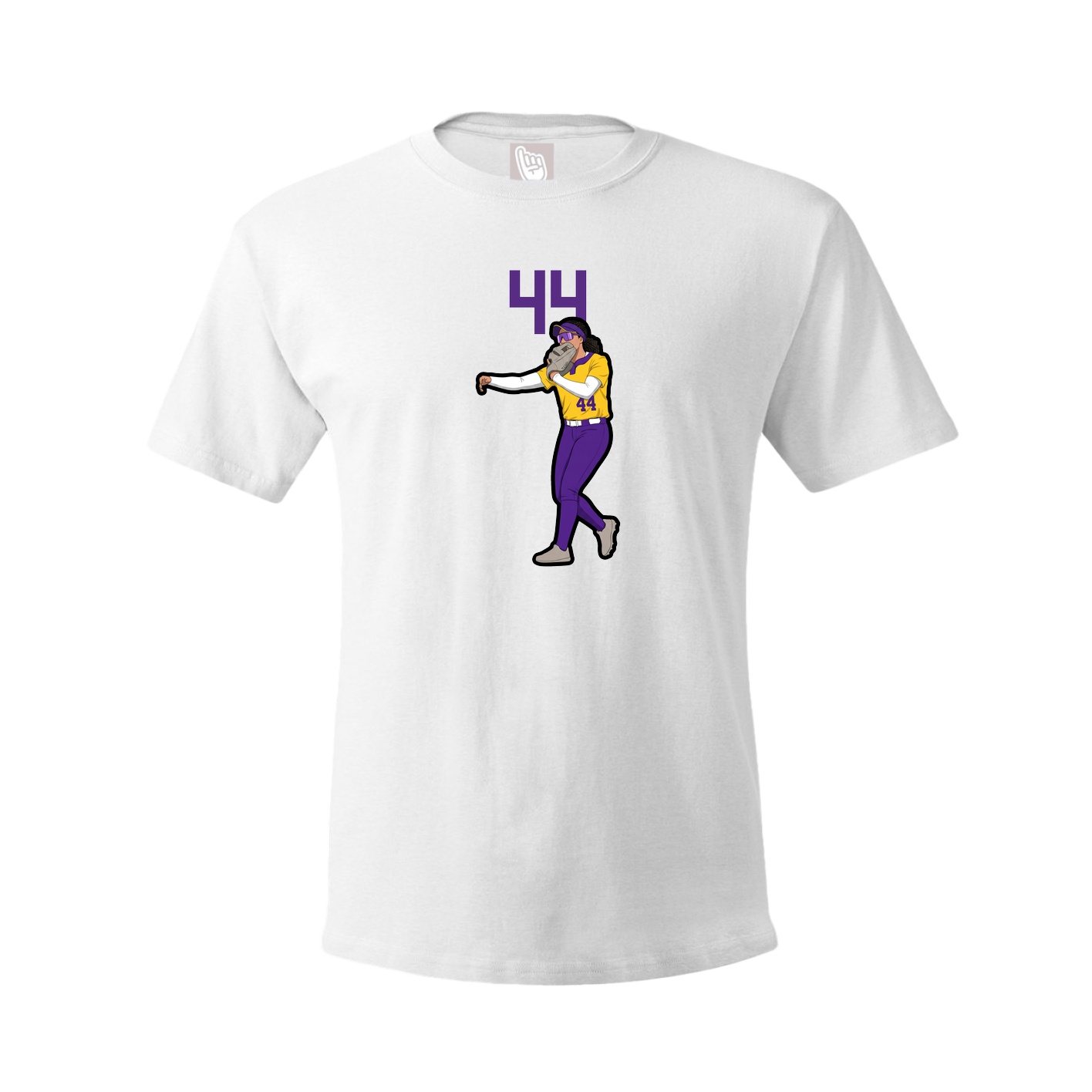 Youth Tee — Number Top in White