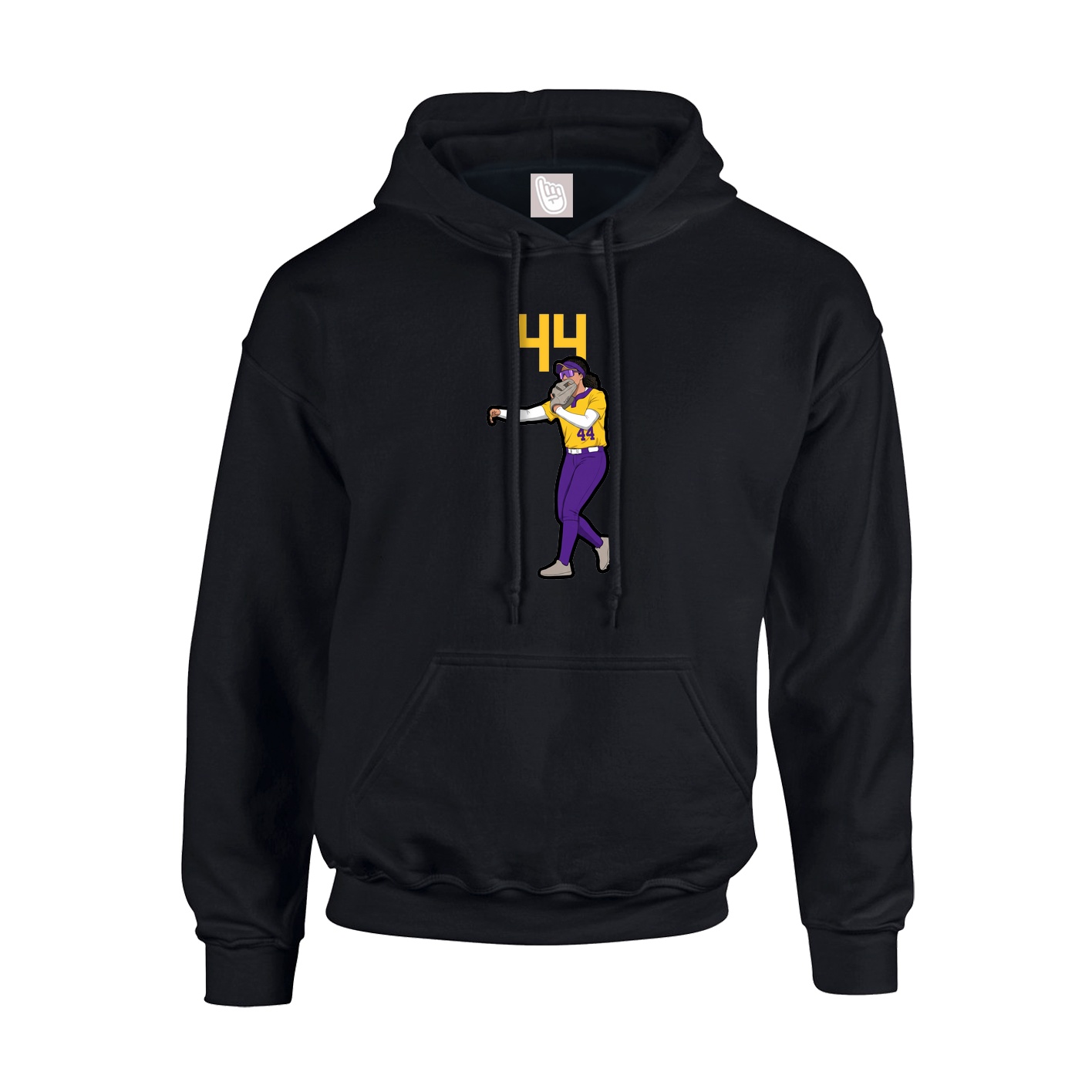 Hoodie — Number Top in Black