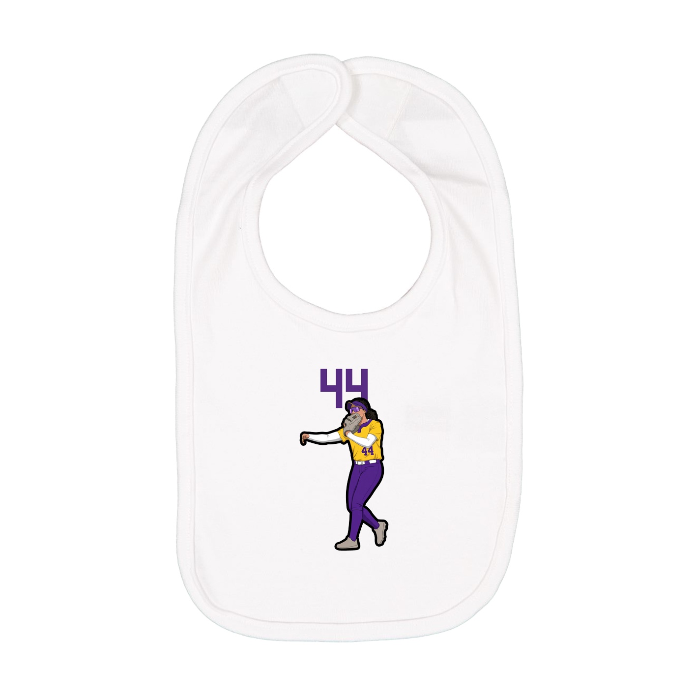 Infant Bib — Number Top in White