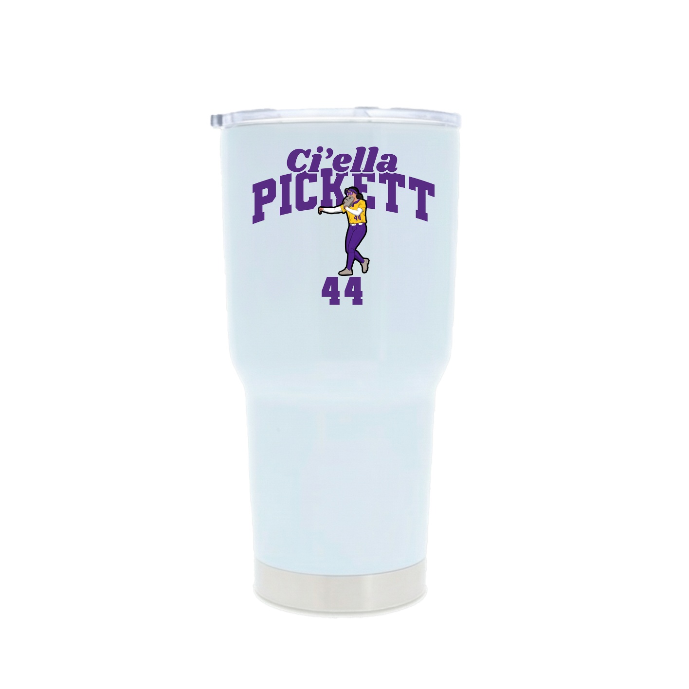 30oz Stainless Steel Tumbler — Signature Arch in White