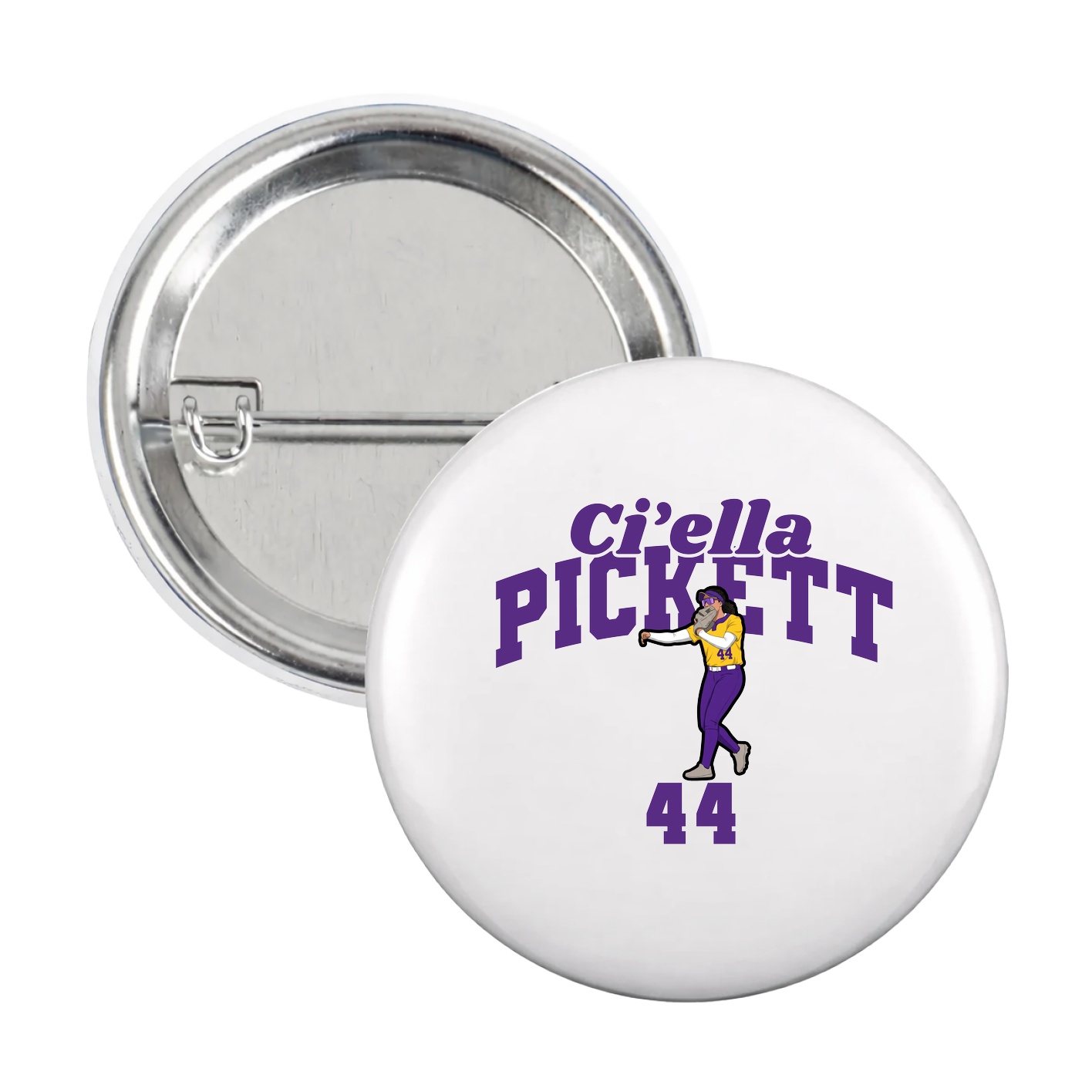 Game Day Button — Signature Arch in White