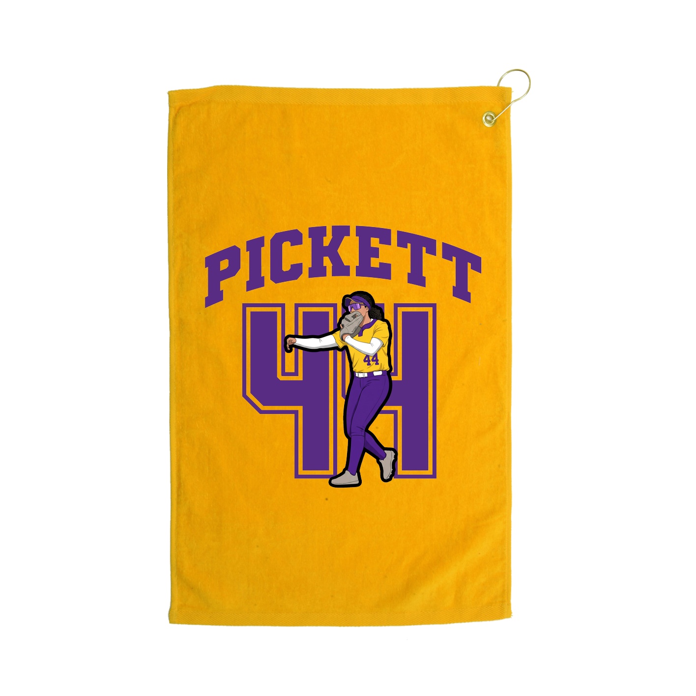 Golf Towel — Number in Gold