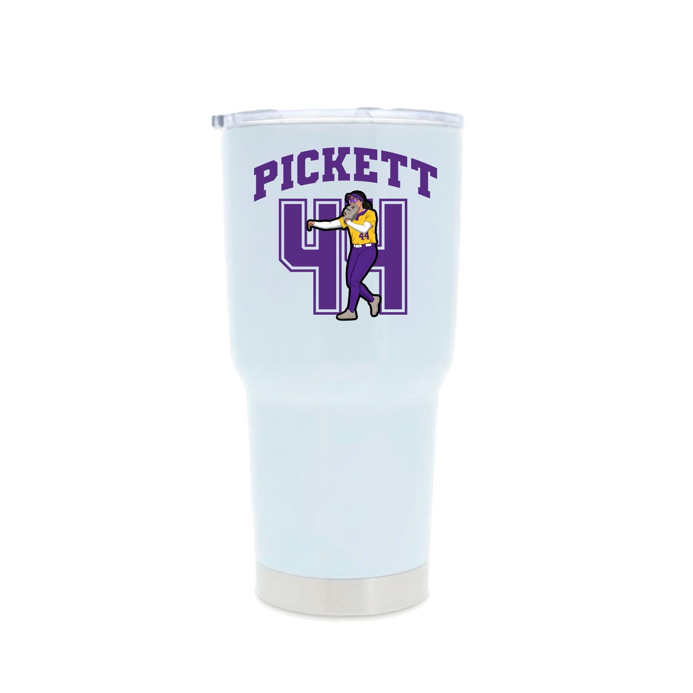 30oz Stainless Steel Tumbler — Number in White