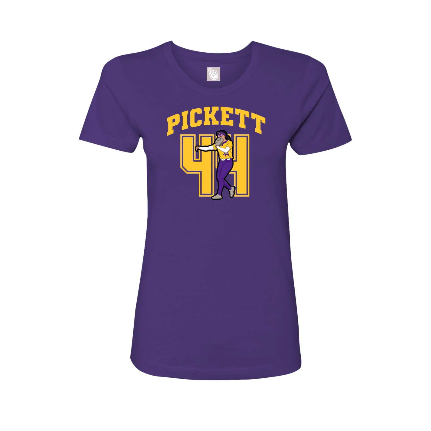 Fitted Women's Tee — Number in Purple