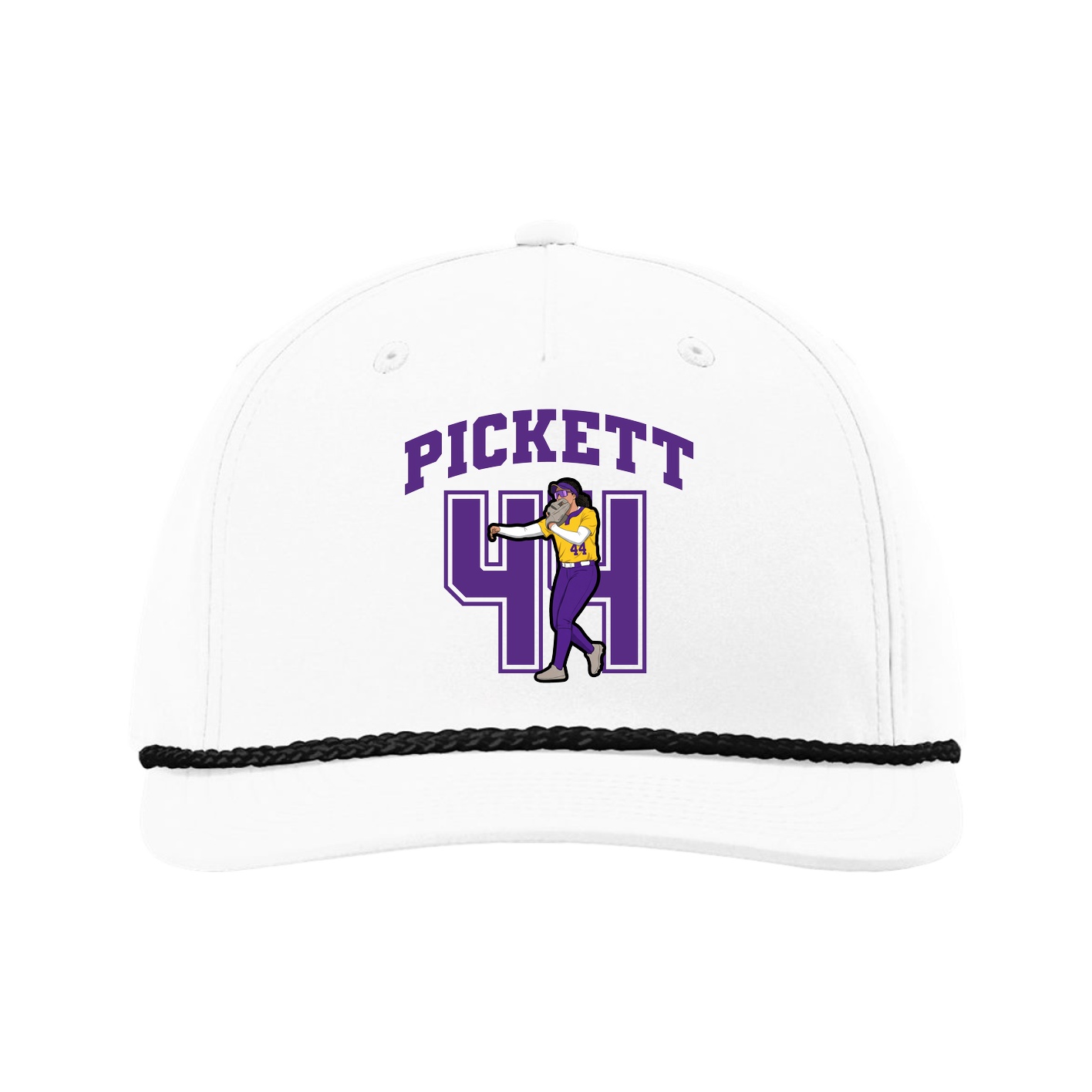 Five-Panel Classic Rope Cap — Number in White