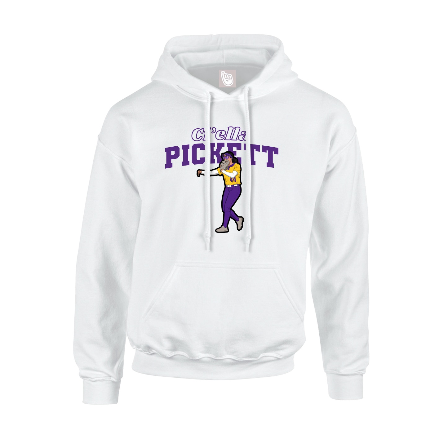 Hoodie — Name Arch in White