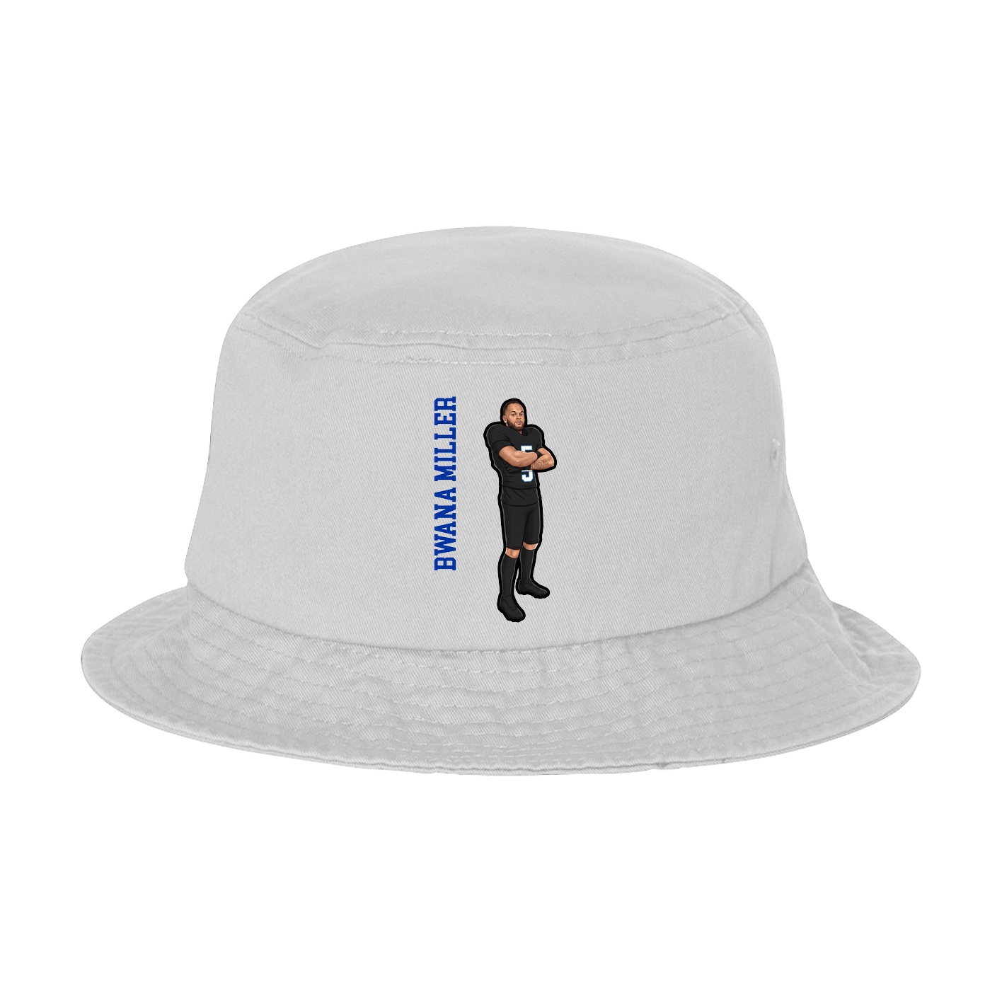 Bucket Cap — Name Vertical in White