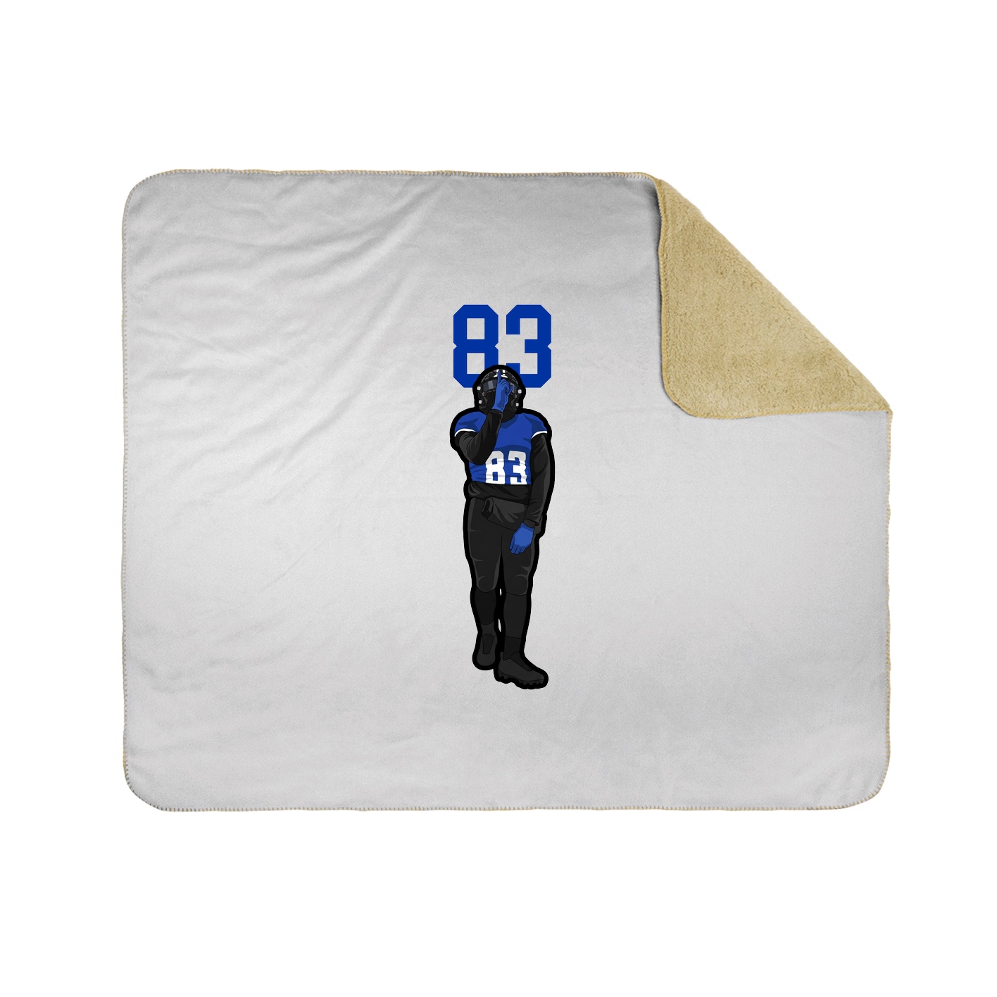 Throw Blanket — Number Top in White