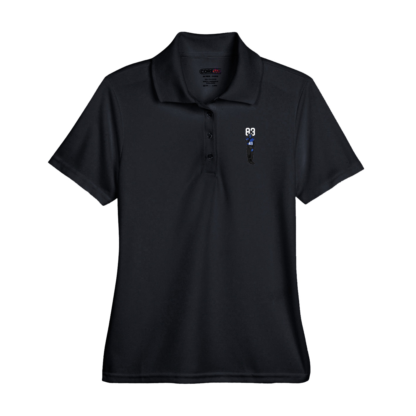 Performance Polo — Number Top in Black