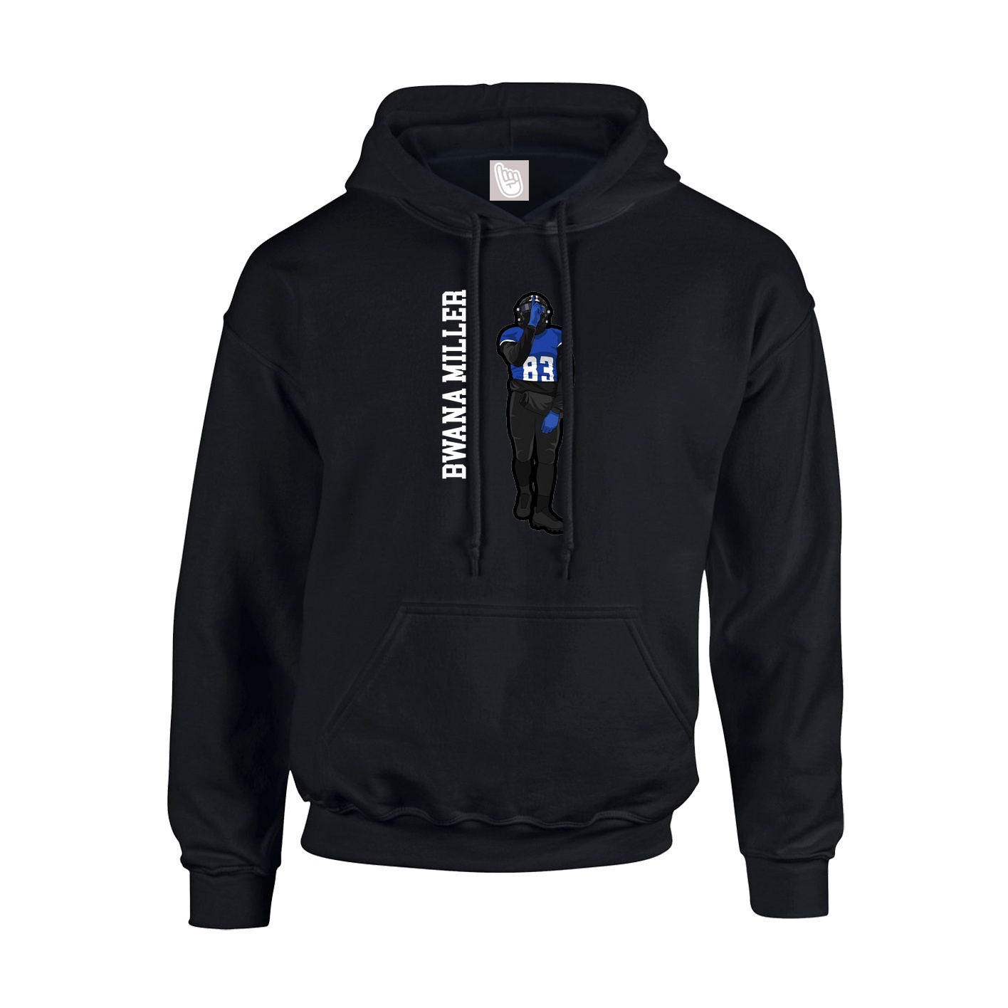 Hoodie — Name Vertical in Black