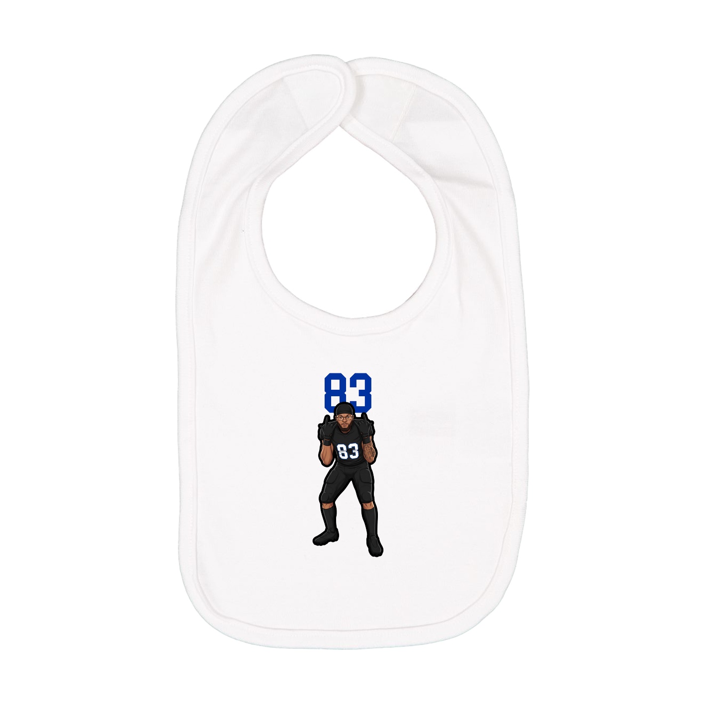 Infant Bib — Number Top in White