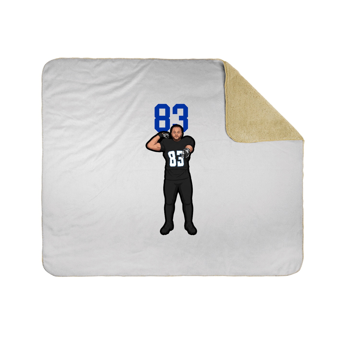 Throw Blanket — Number Top in White