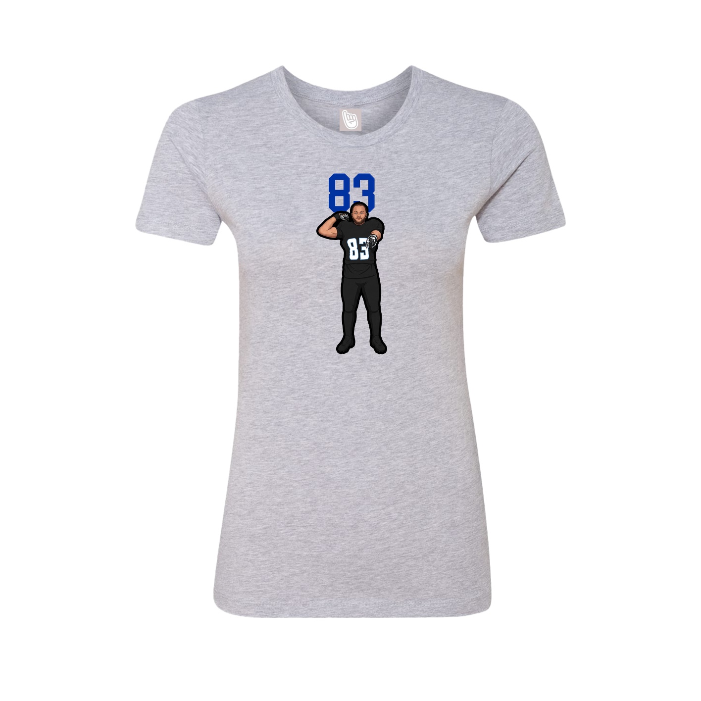 Womens Tee — Number Top in Grey