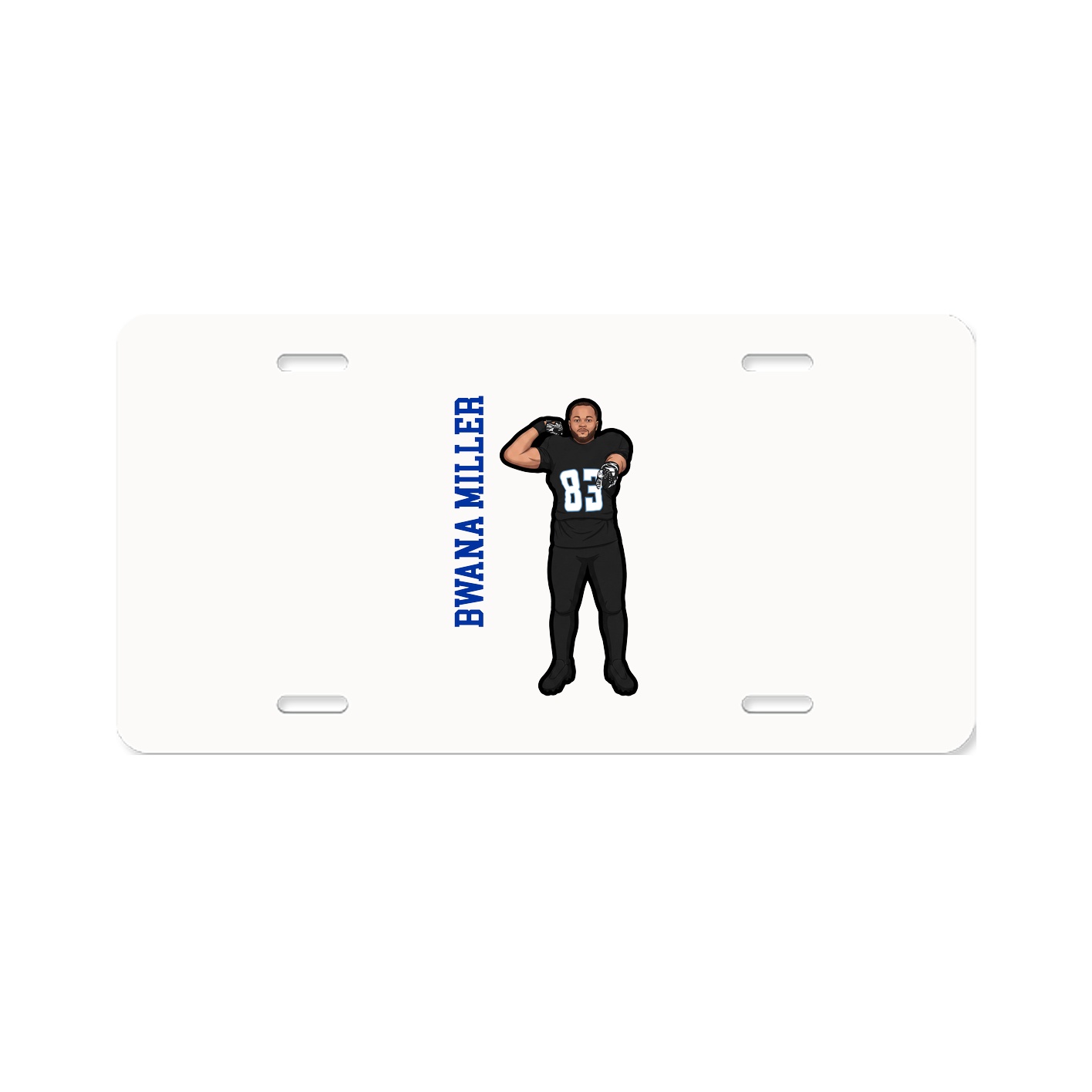 License Plate — Name Vertical in Classic
