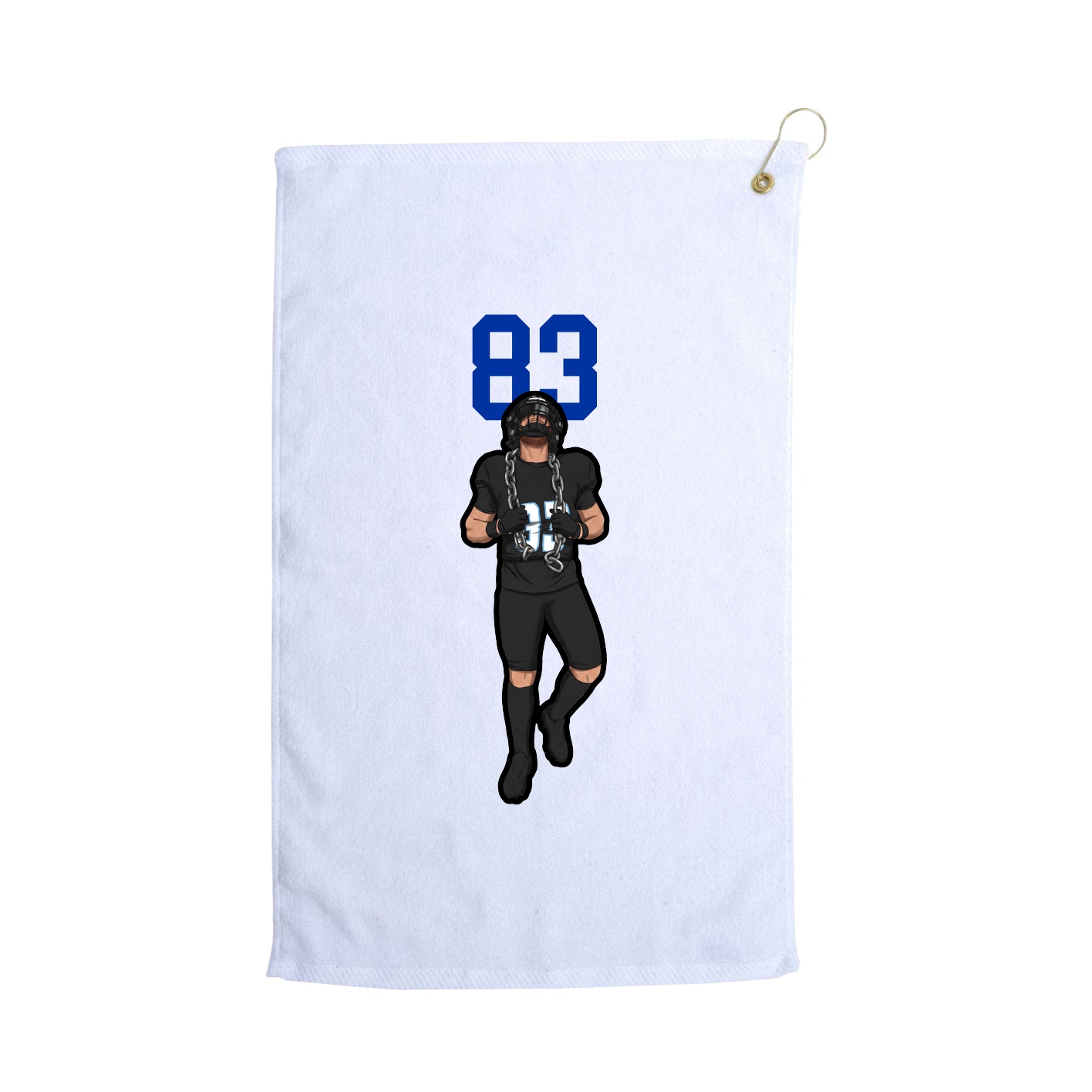 Golf Towel — Number Top in White