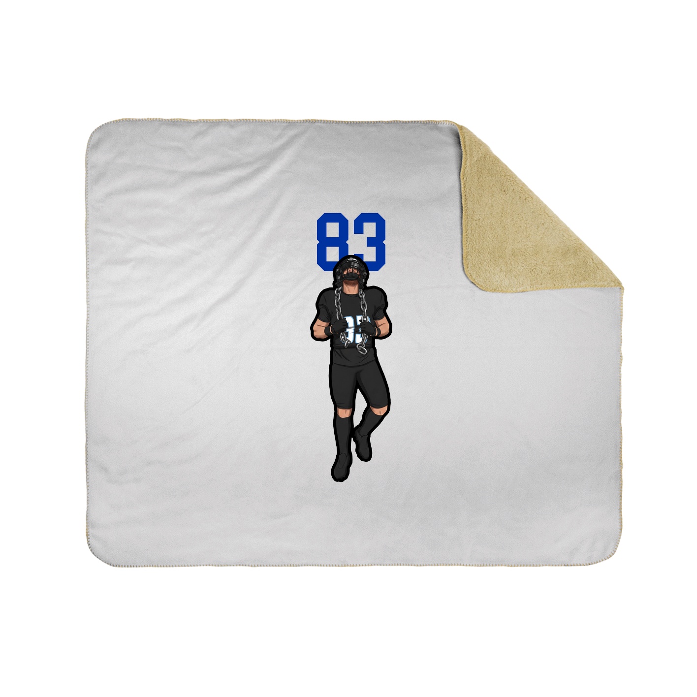 Throw Blanket — Number Top in White