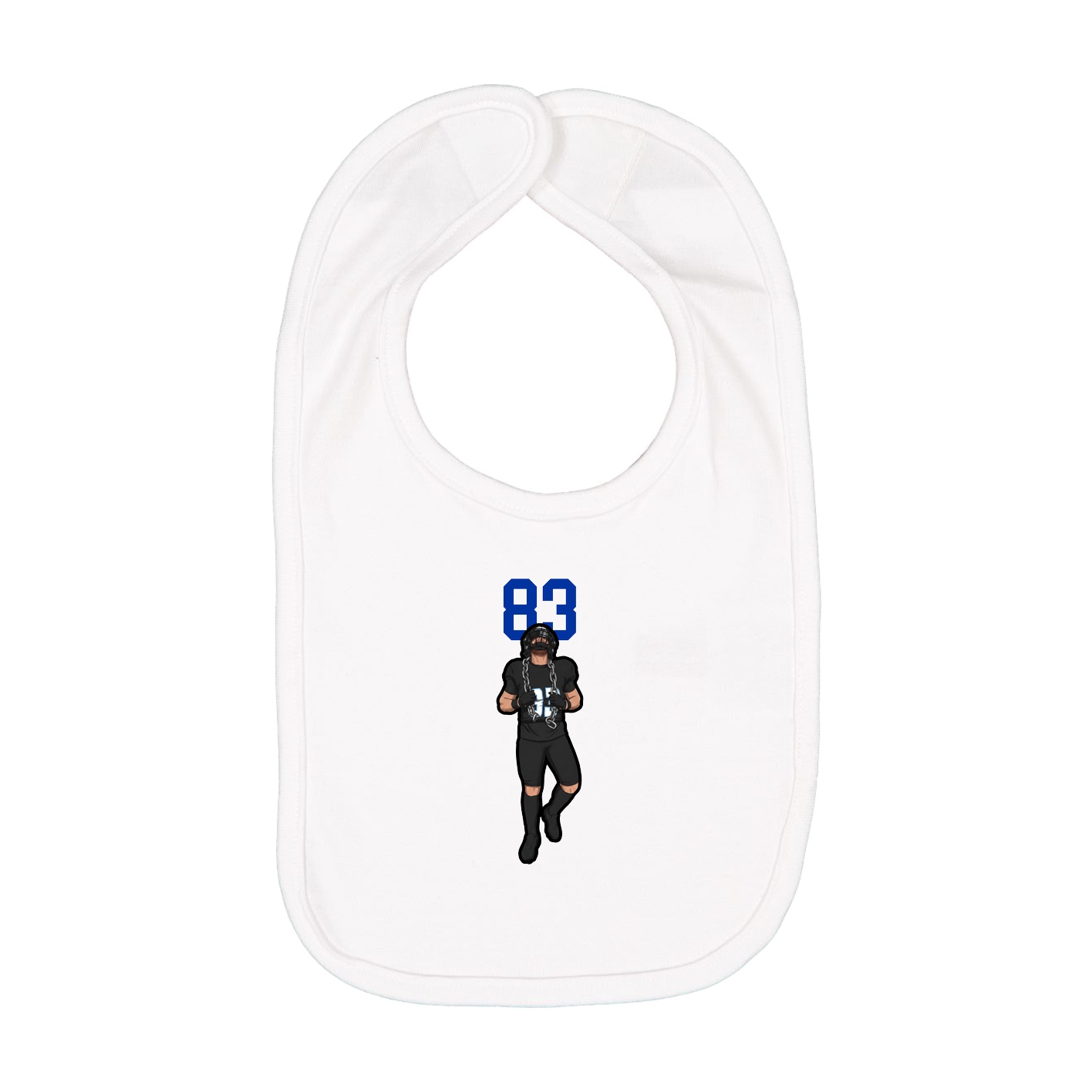 Infant Bib — Number Top in White