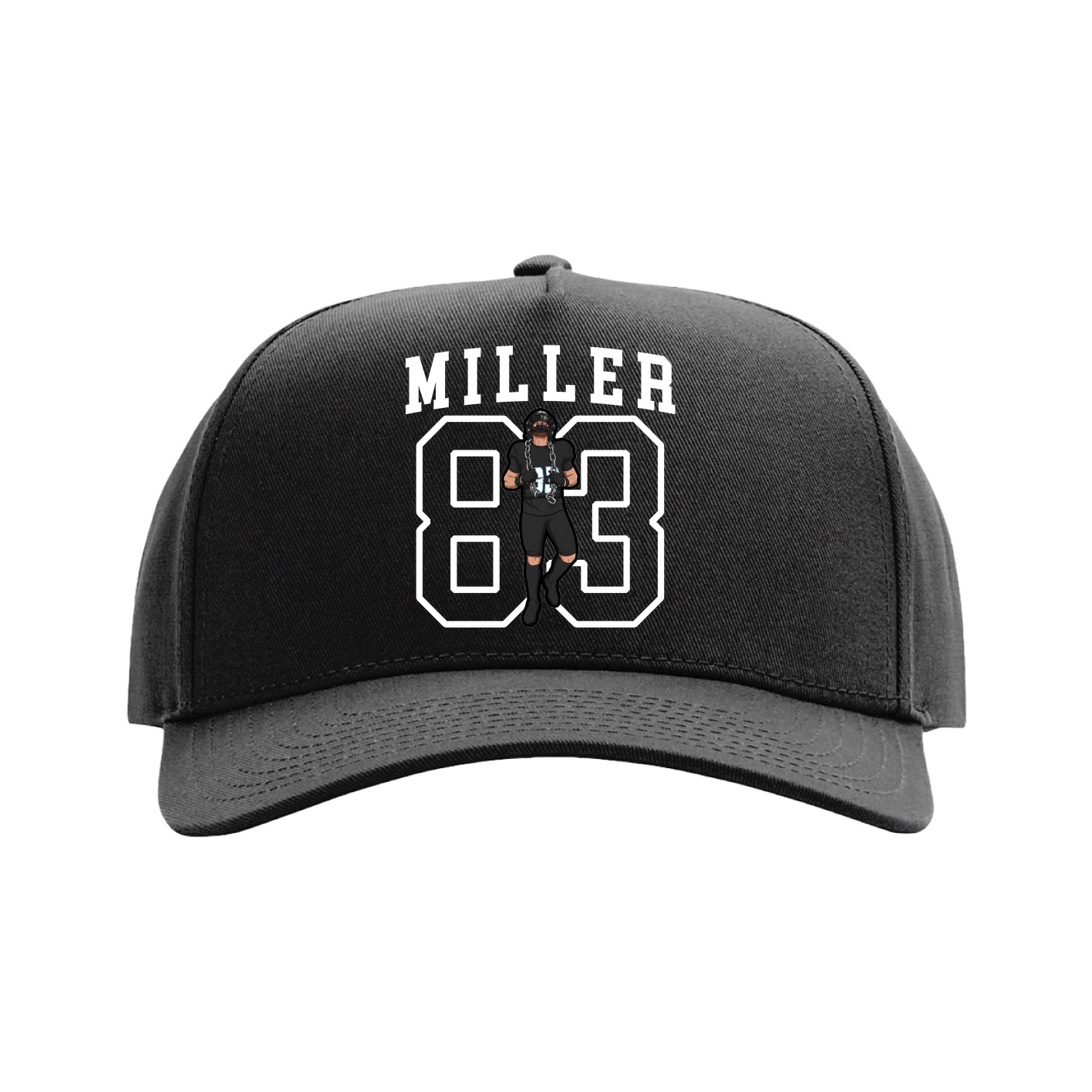 Full Fabric Five-Panel Champ Cap — Shirsey in Black