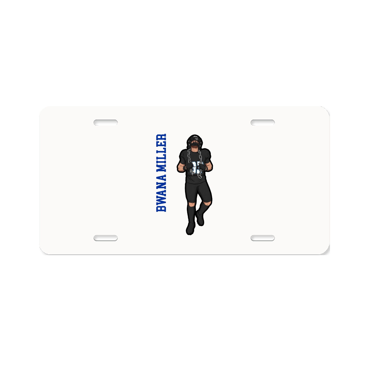 License Plate — Name Vertical in Classic